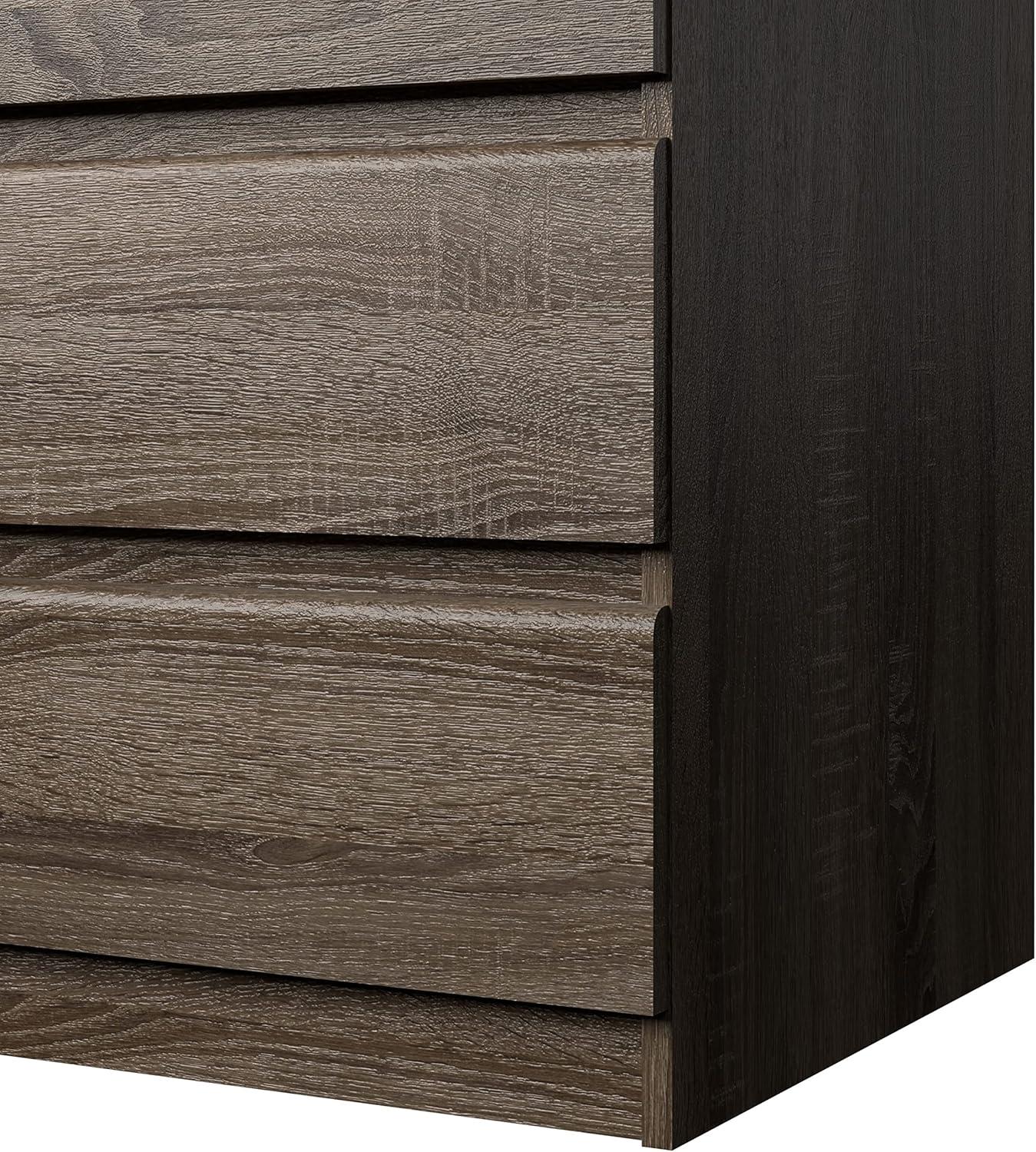 Wood Scottsdale 6 Drawer Double Dresser in Truffle Brown-Tvilum