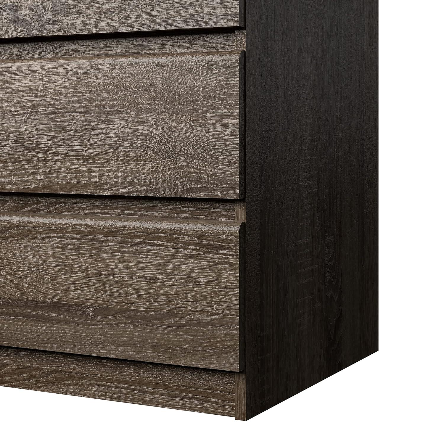 Wood Scottsdale 6 Drawer Double Dresser in Truffle Brown-Tvilum