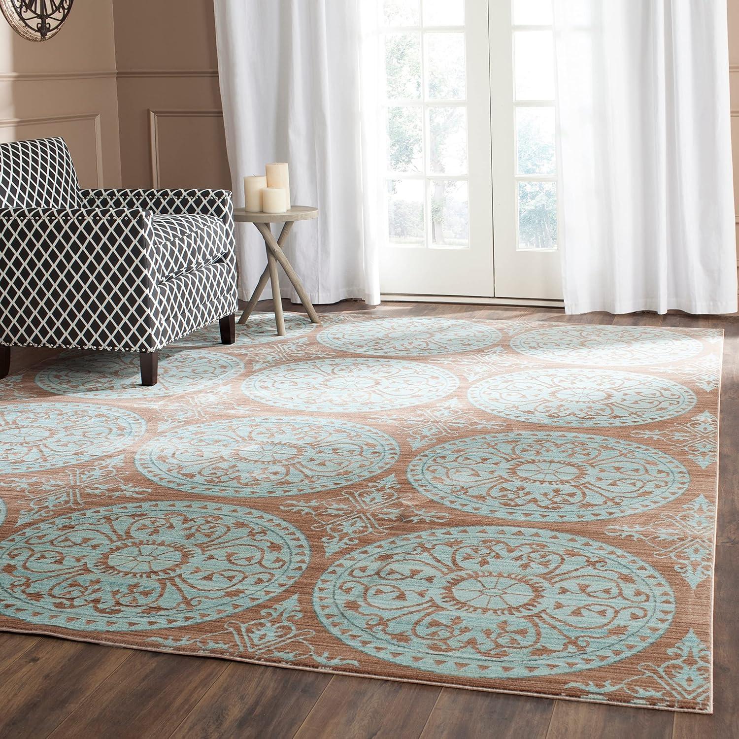 Valencia VAL214 Power Loomed Indoor Area Rug - Alpine/Cream - 8'x10' - Safavieh