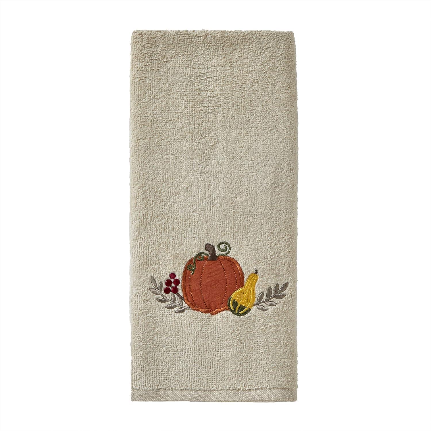 Holiday Embroidered Cotton Hand Towel Set, 6-Piece