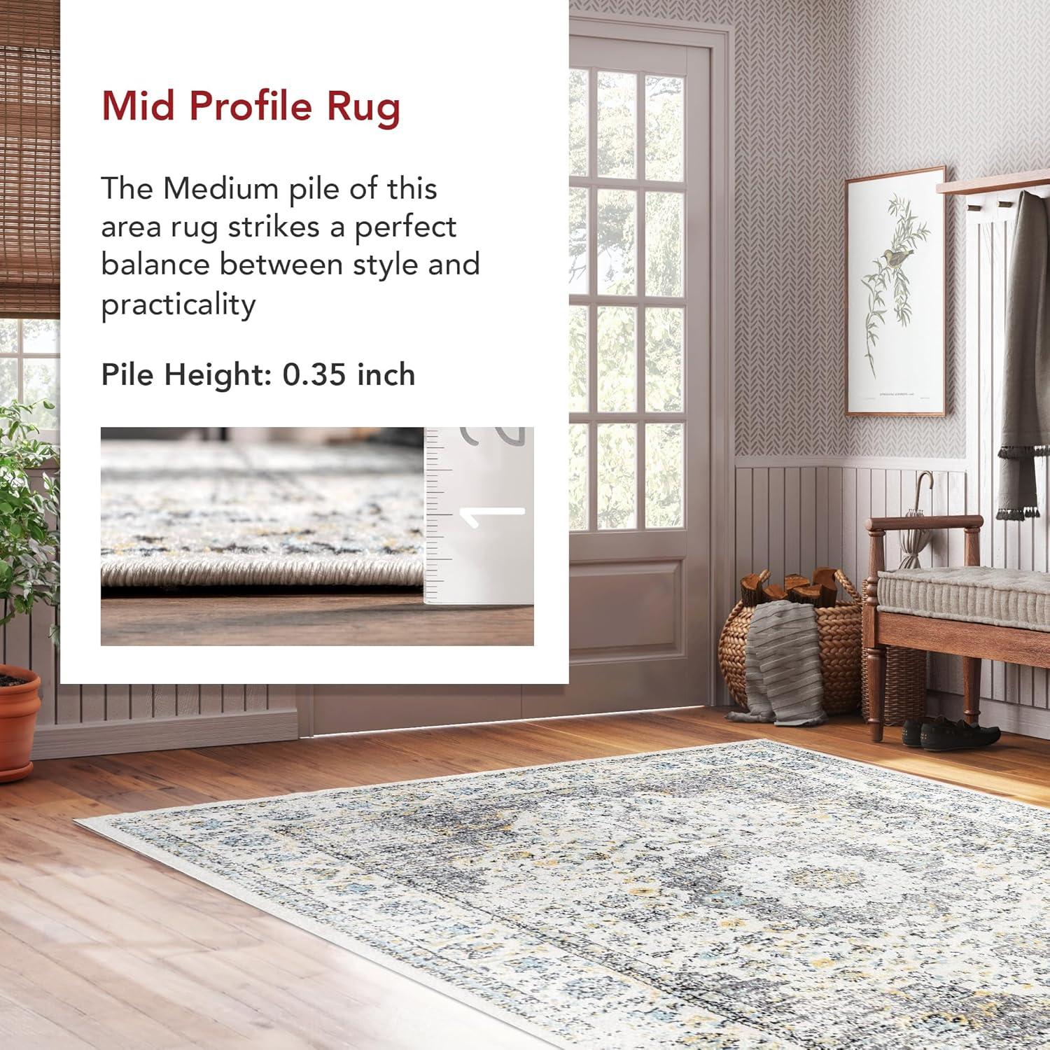 nuLOOM Paisley Vintage Persian Area Rug, 2' x 3', Verona Grey