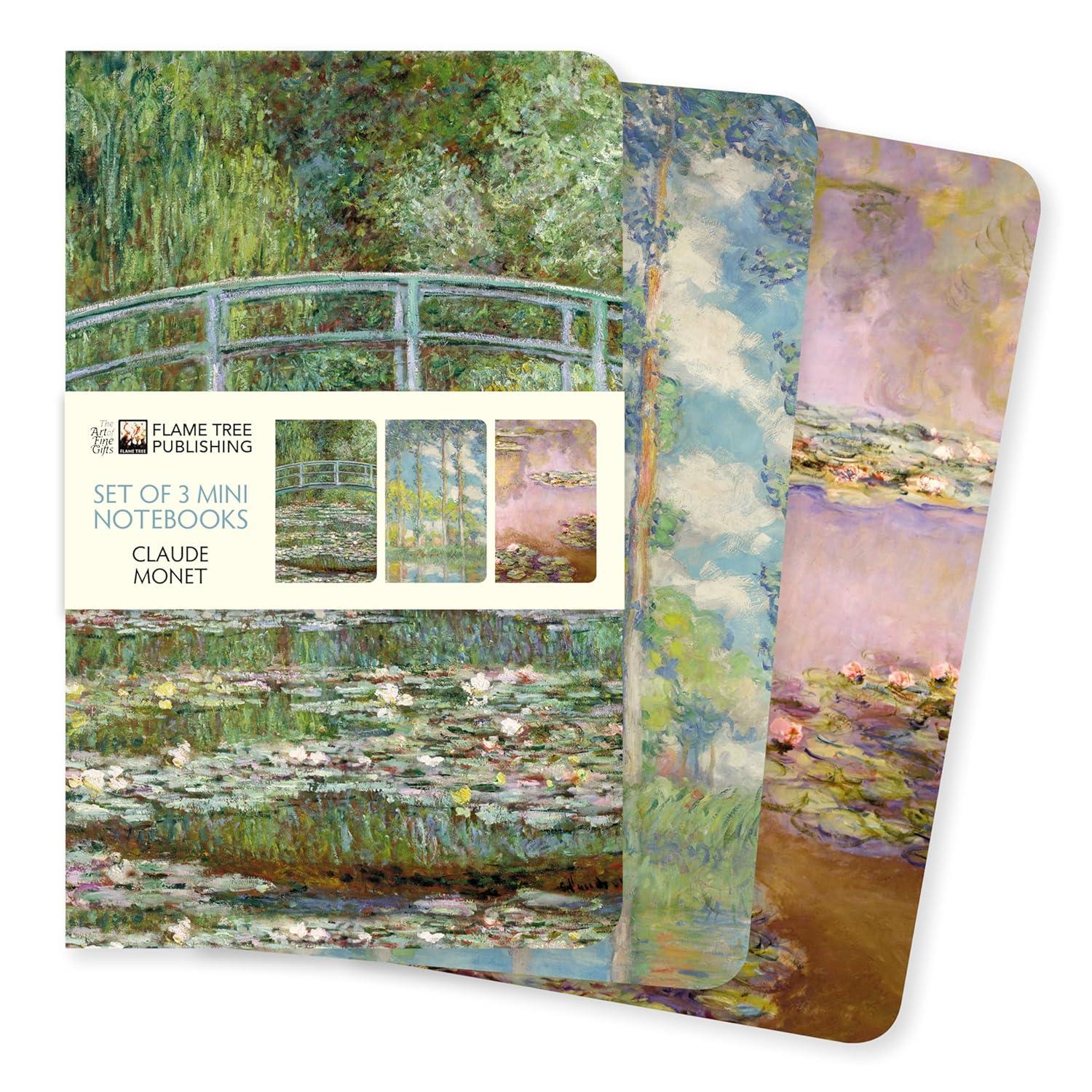 Mini Notebook Collections Claude Monet Set of 3 Mini Notebooks, (Hardcover)