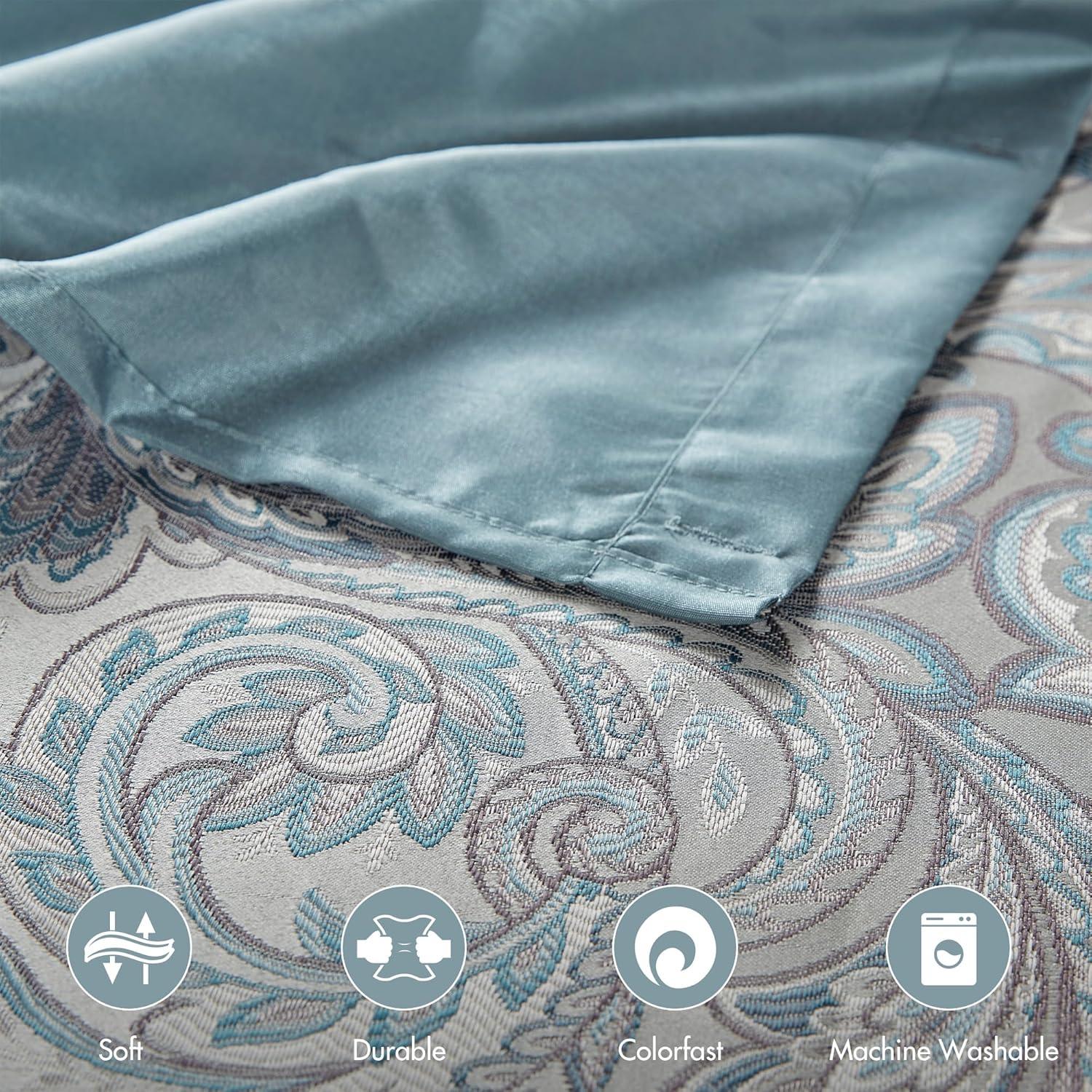 Madison Park Aubrey Paisley Jacquard Shower Curtain