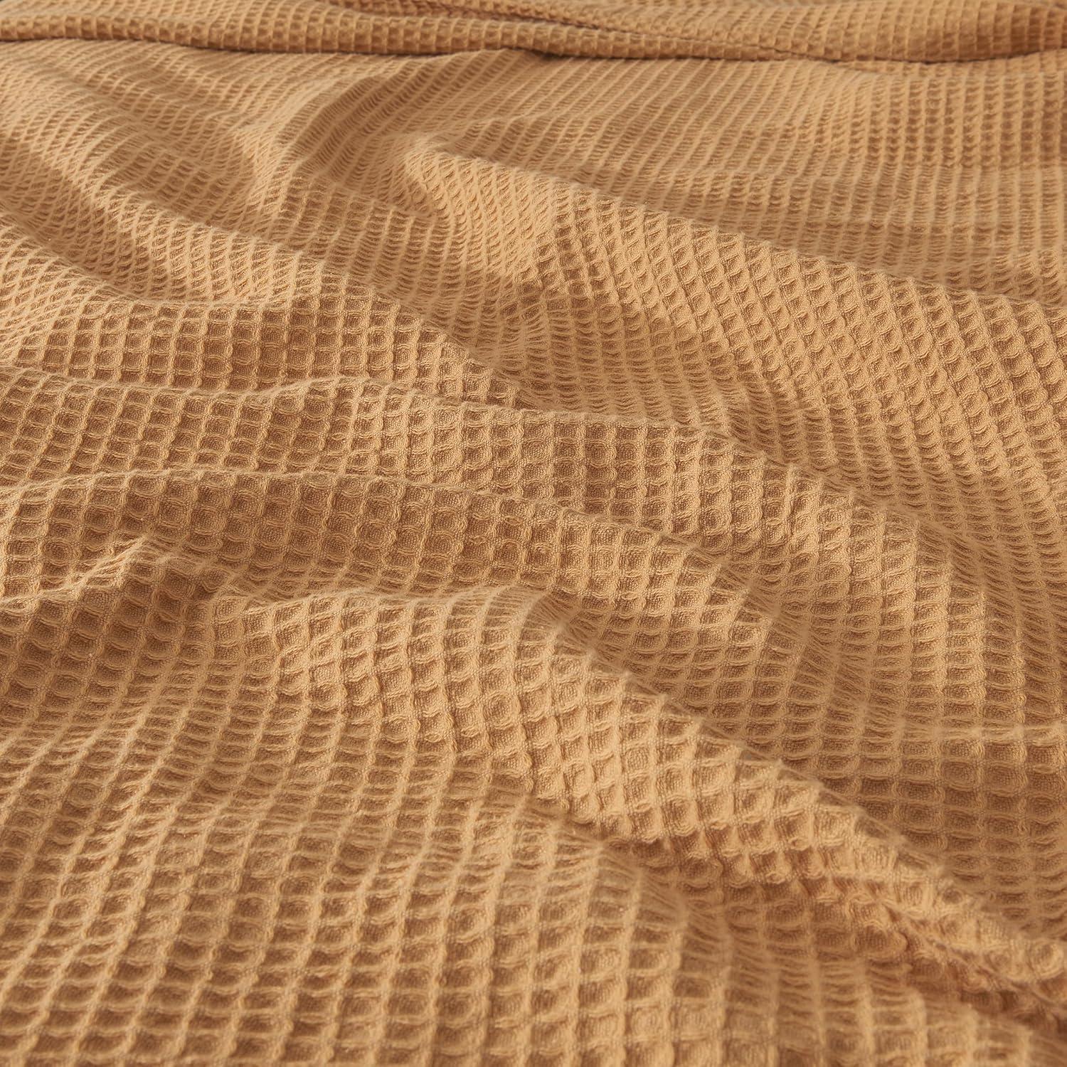 Marigold Twin Waffle Weave Cotton Knitted Blanket