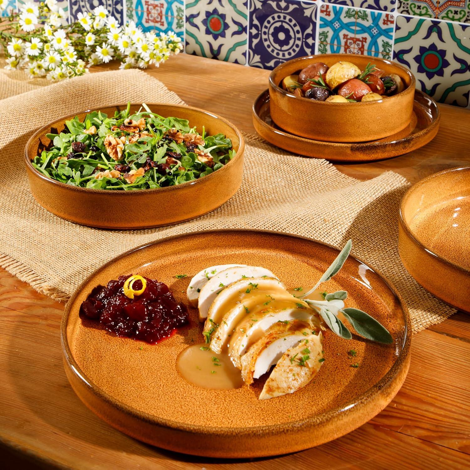 Santorini Terracotta Dinnerware Set - Service for 4