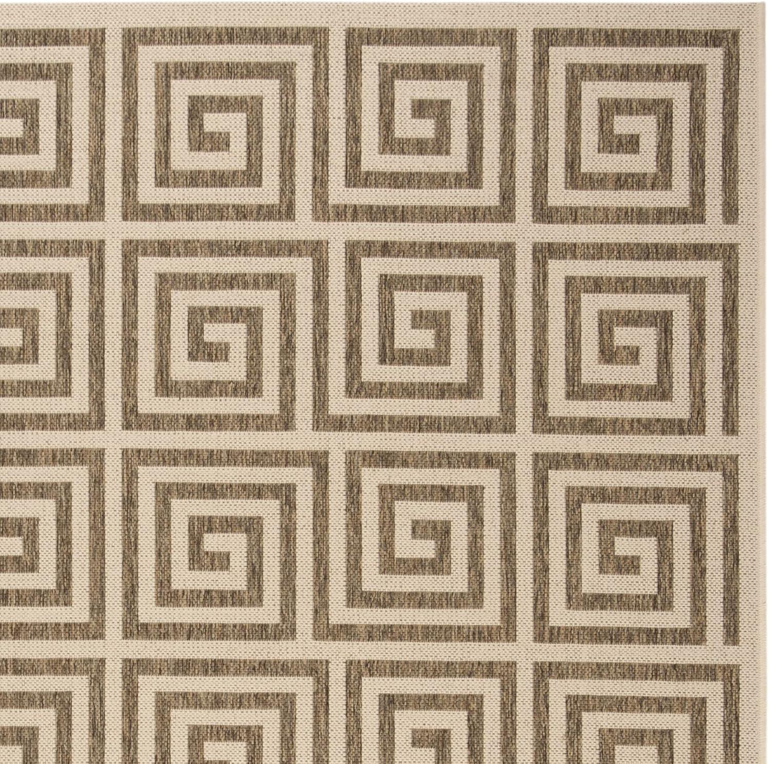 SAFAVIEH Outdoor LND129D Linden Collection Beige / Cream Rug