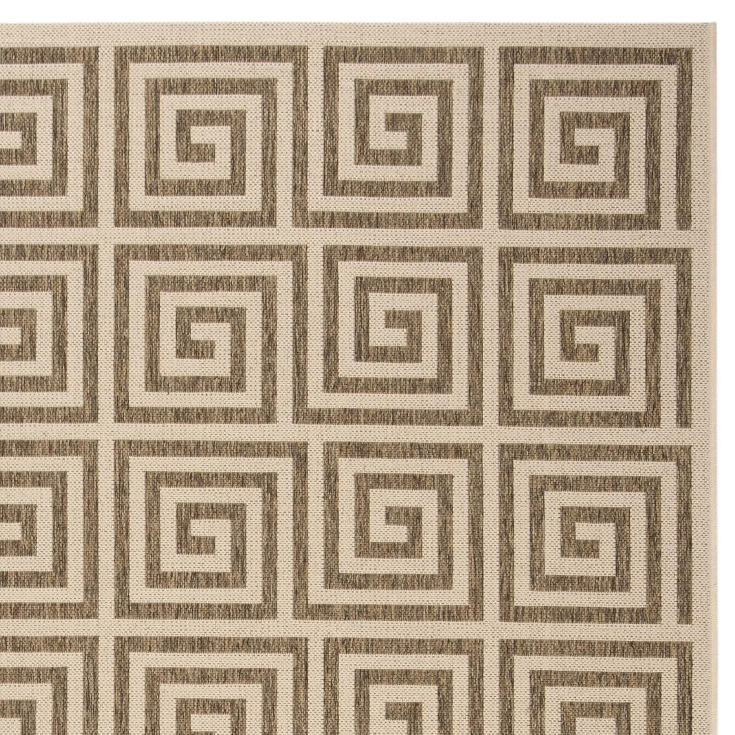 SAFAVIEH Outdoor LND129D Linden Collection Beige / Cream Rug