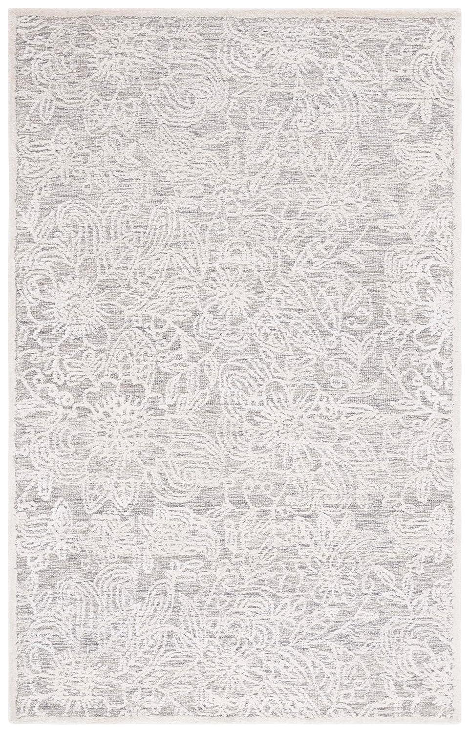 Charlton Home® Bateh Hand Tufted 60% Wool, 20% Bamboo Silk, 20% Cotton With Cotton Backing Floral Rug