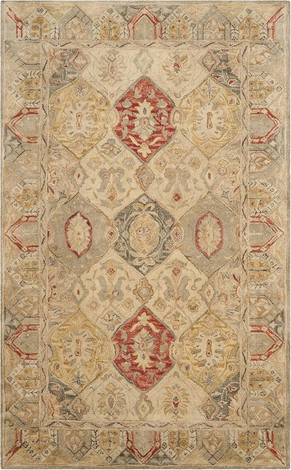 Antiquity AT830 Hand Tufted Indoor Area Rug - Beige/Multi - 8'3"x11' - Safavieh