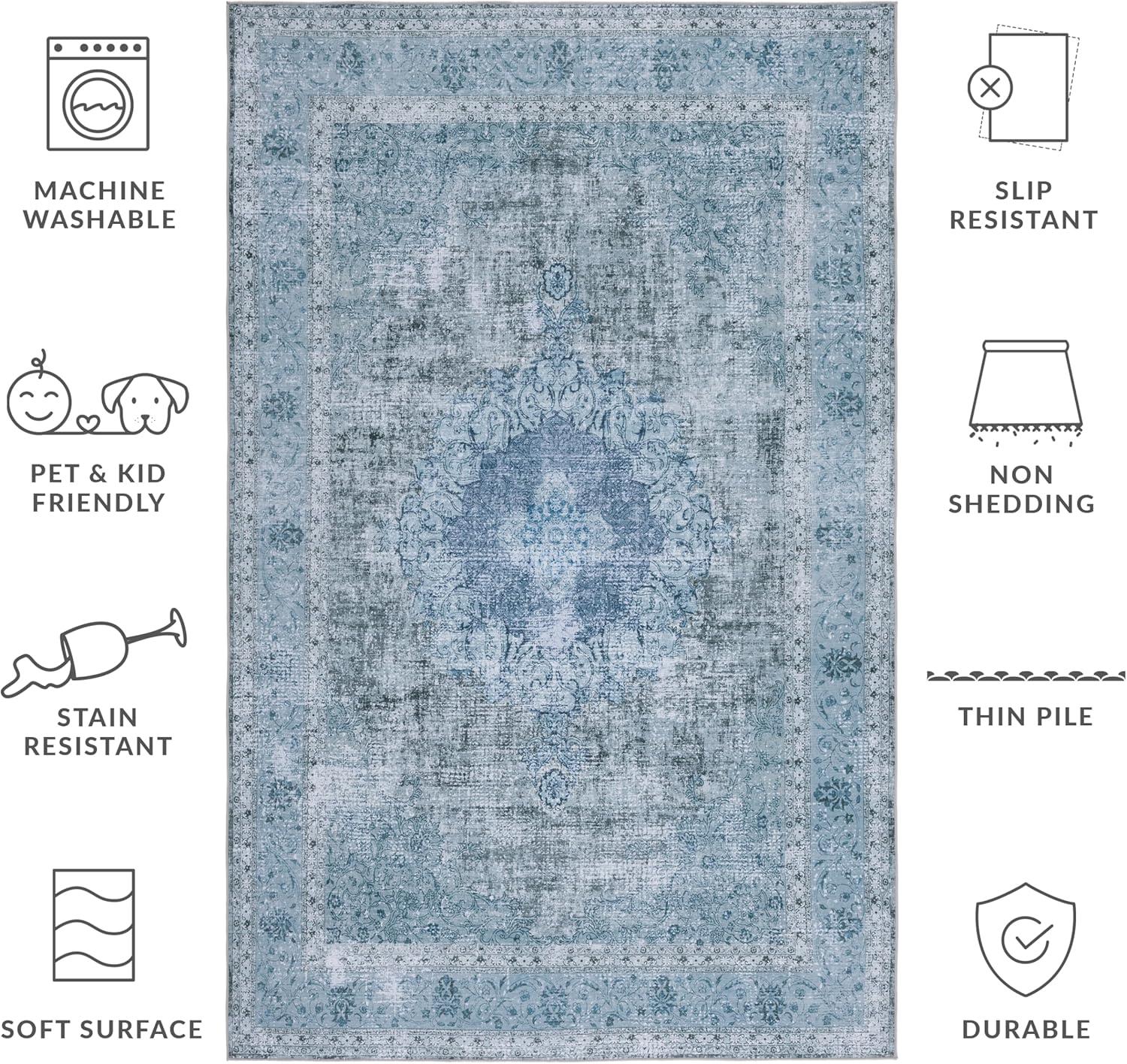 Tucson TSN190 Power Loomed Machine Washable Area Rug  - Safavieh