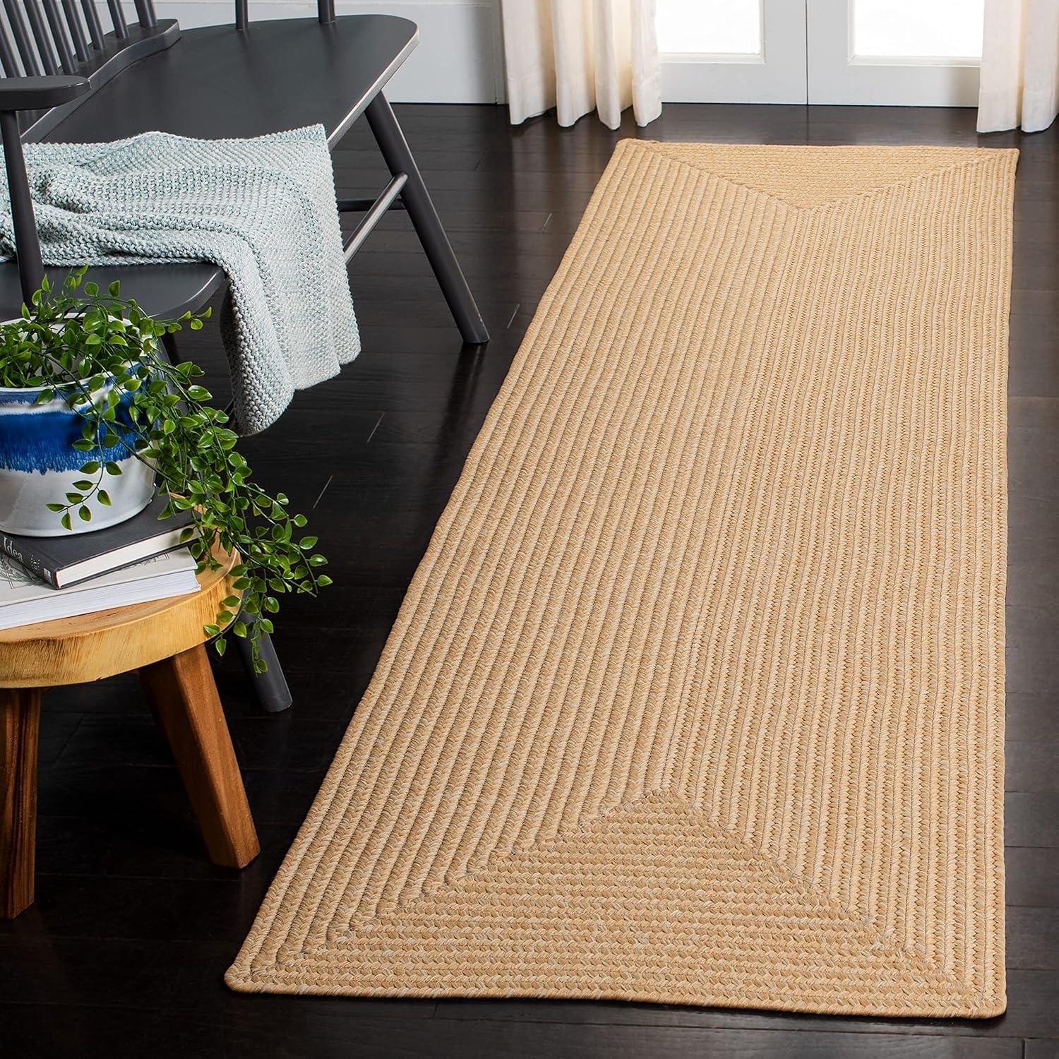 Braided BRD315 Hand Woven Runner Rug - Beige/Tan - 2'3"x8' - Safavieh.