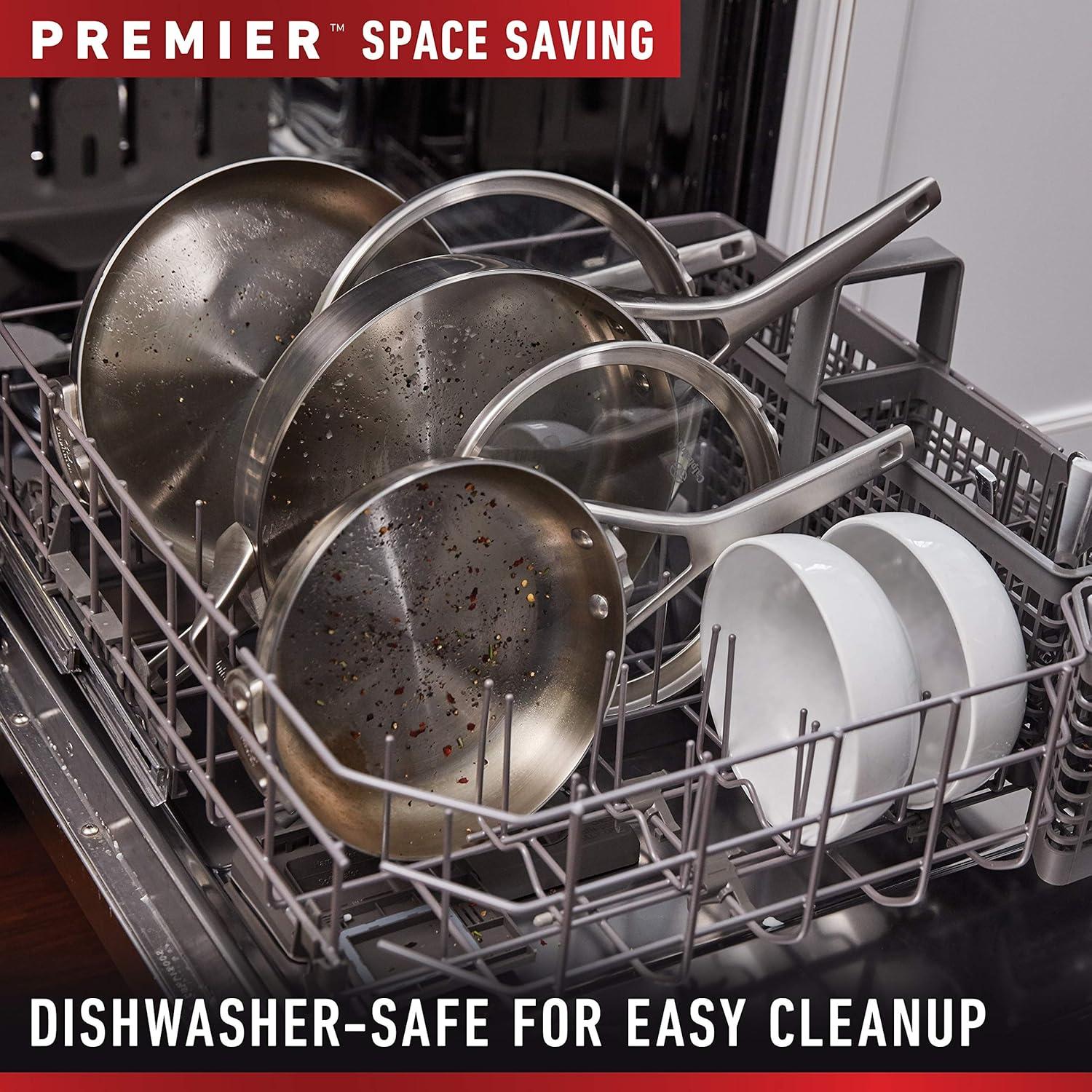 Calphalon ® Premier 10-Piece Space-Saving Stainless Steel Cookware Set