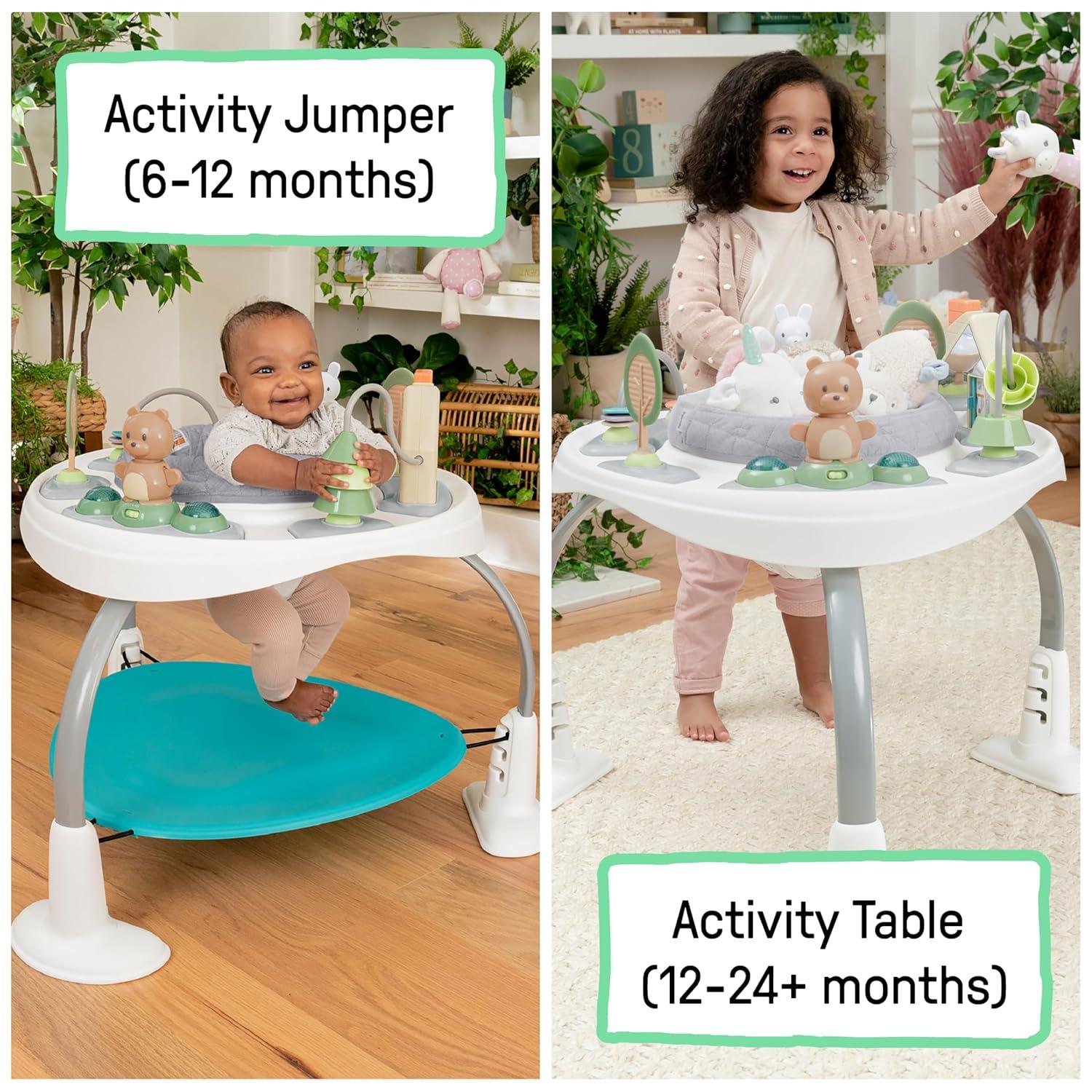 Ingenuity Spring & Sprout 2-in-1 Baby Activity Center - First Forest