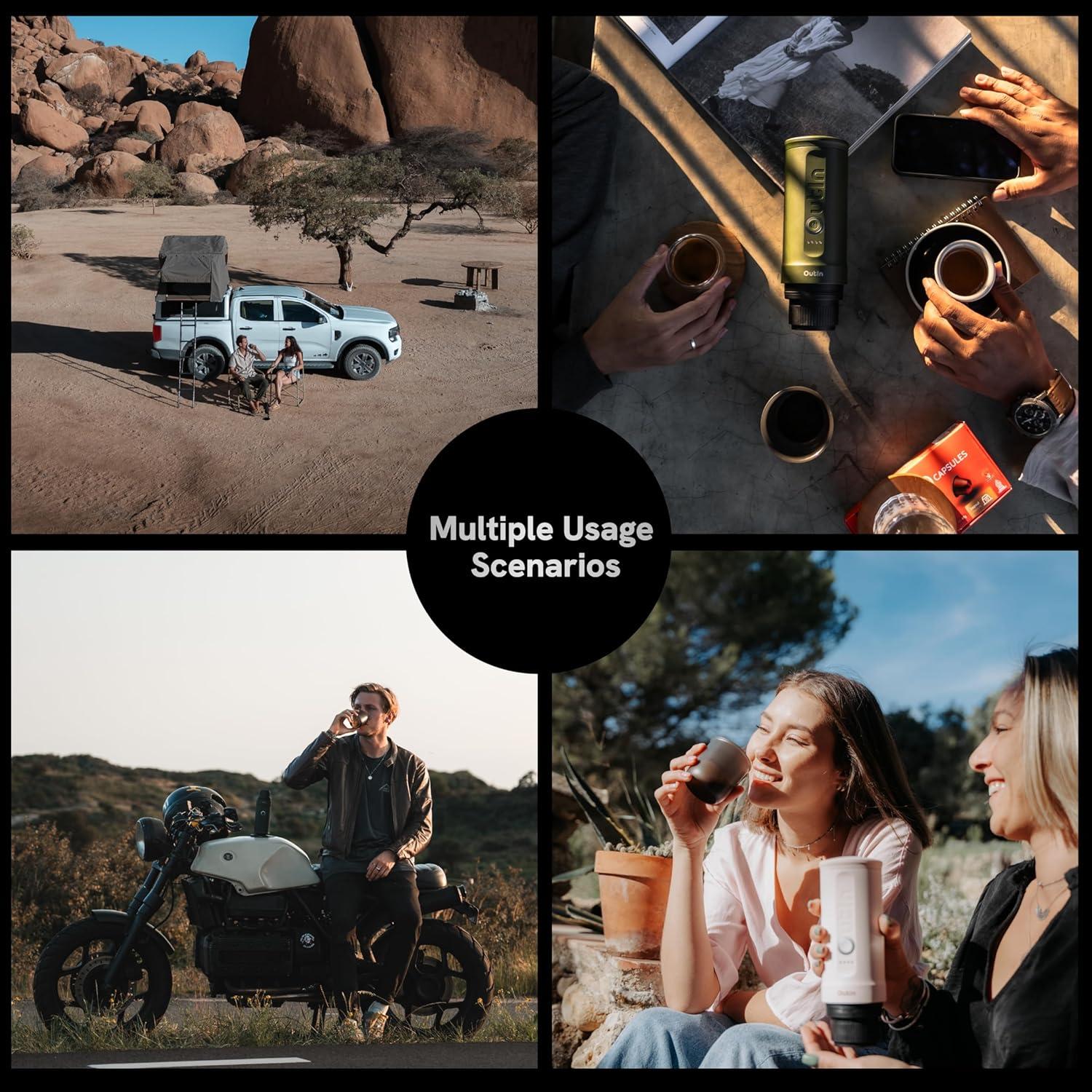 OutIn Nano Portable Electric Espresso Machine Space Gray