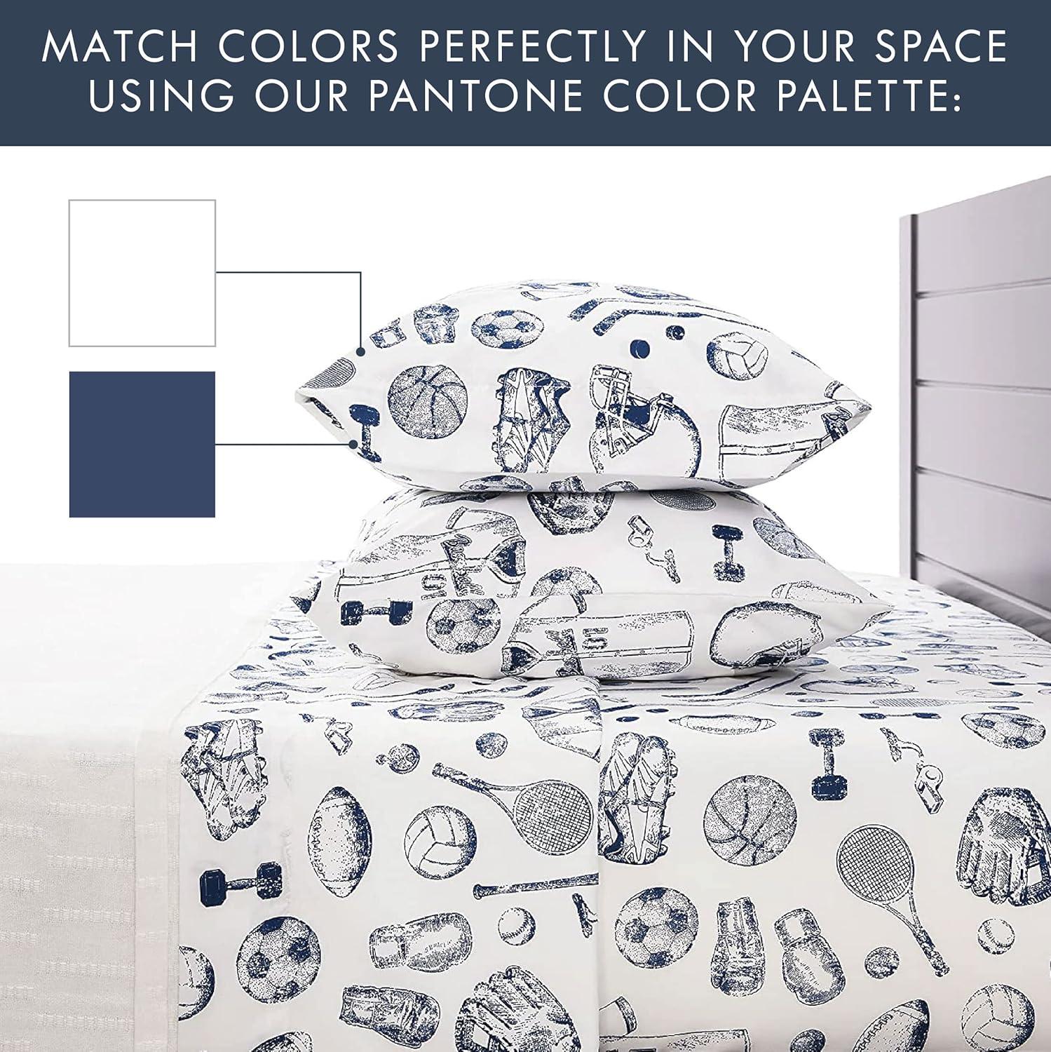 Sports Classic Collection Sports Kids Sports Bedsheets Set, Super Soft Baseball, Football, Soccer Themed Bedsheets