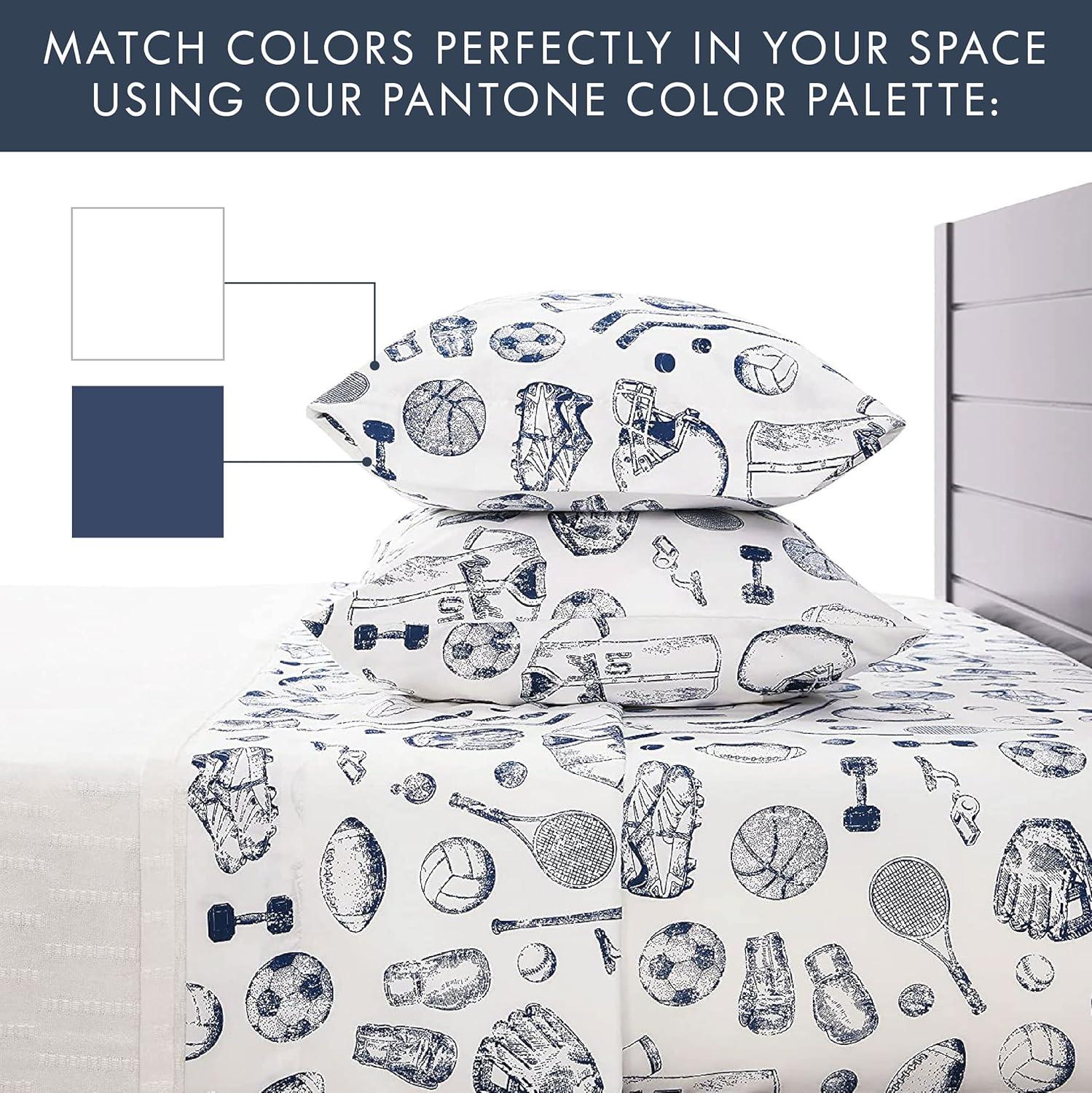 Where the Polka Dots Roam Sports Classic Collection Sports Kids Sports Bedsheets Set, Super Soft Baseball, Football, Soccer Themed Bedsheets