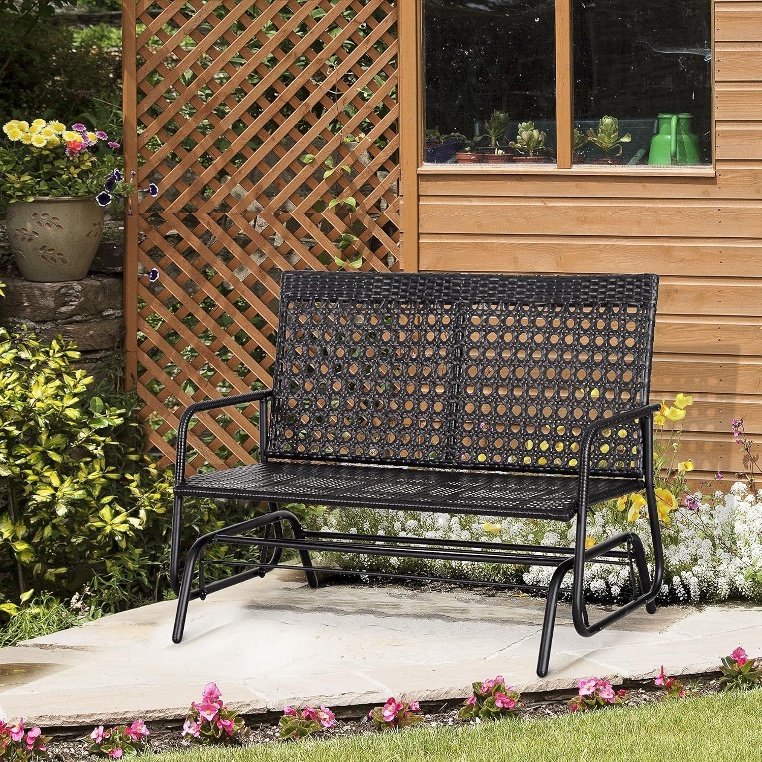 Lark Manor™ Patio 2-Person Wicker Glider Bench Rocking Chair