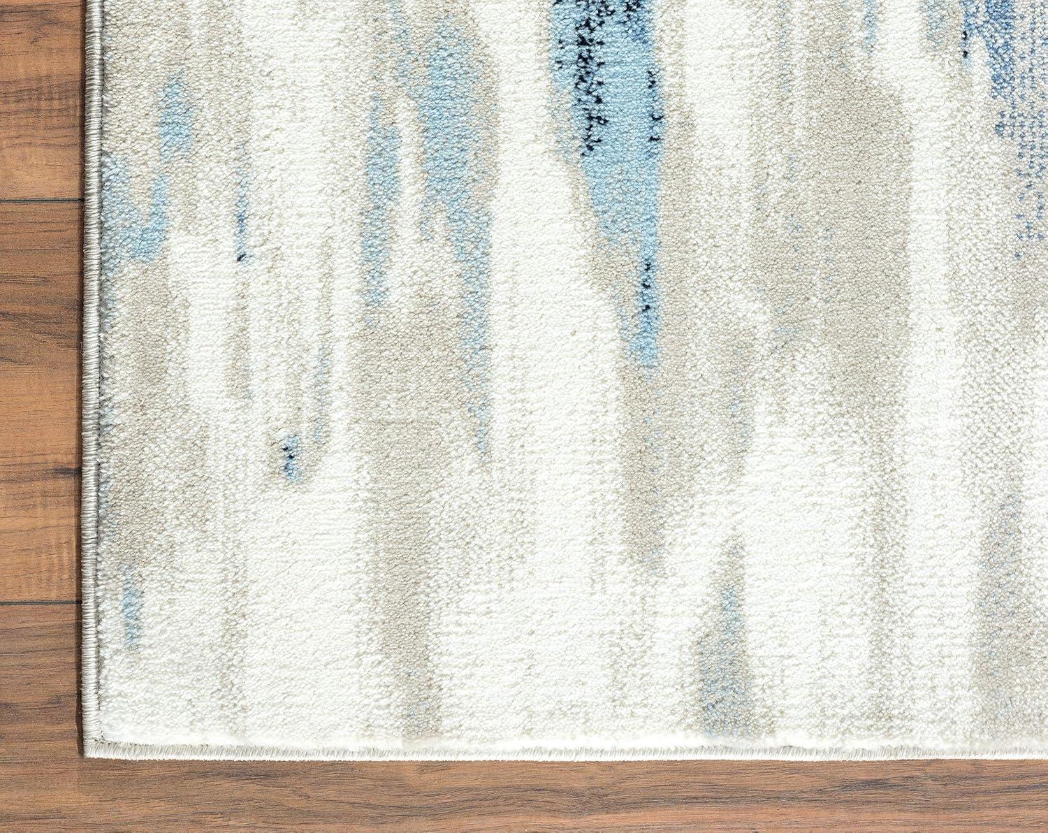 Aerilyn Abstract Blue/Beige Area Rug