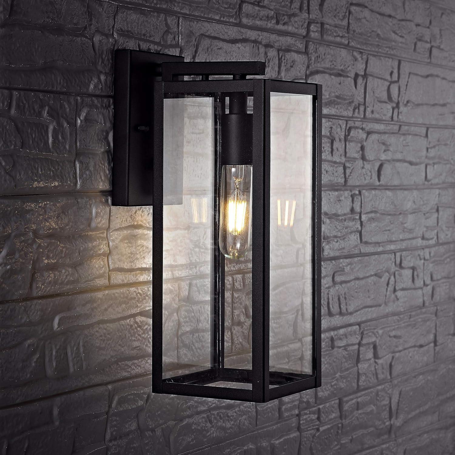 Norsan Outdoor Wall Lantern - Black - Safavieh