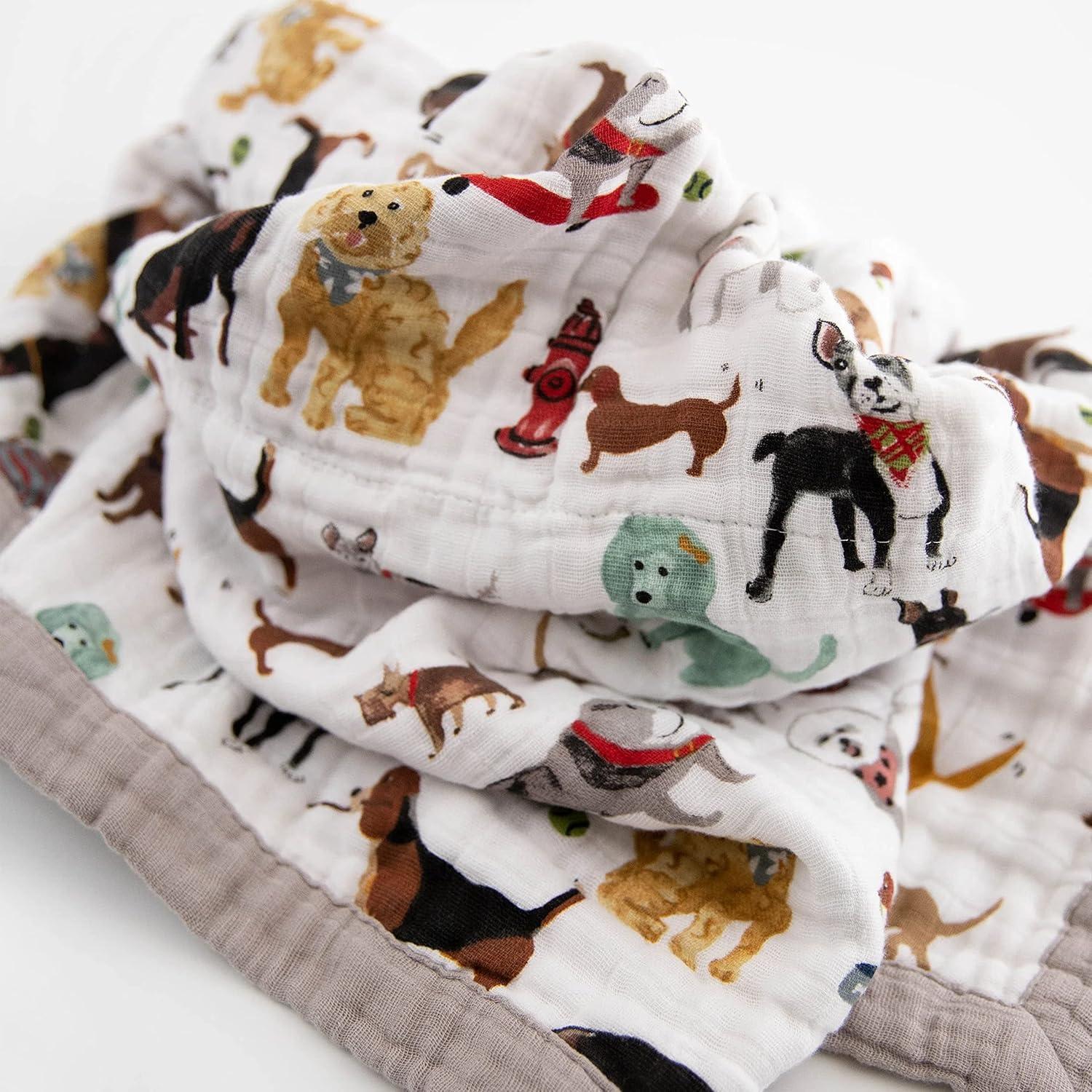 Little Unicorn Cotton Muslin Baby Receiving Quilt - Woof