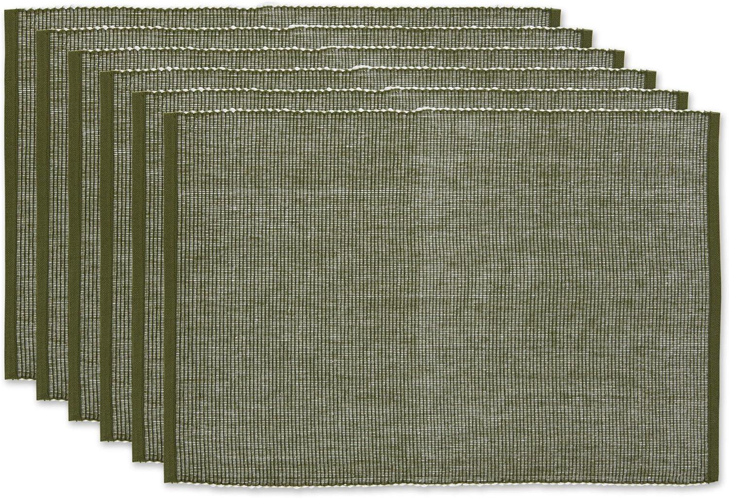 Sage & White 2-Tone Ribbed Placemat (Set of 6)