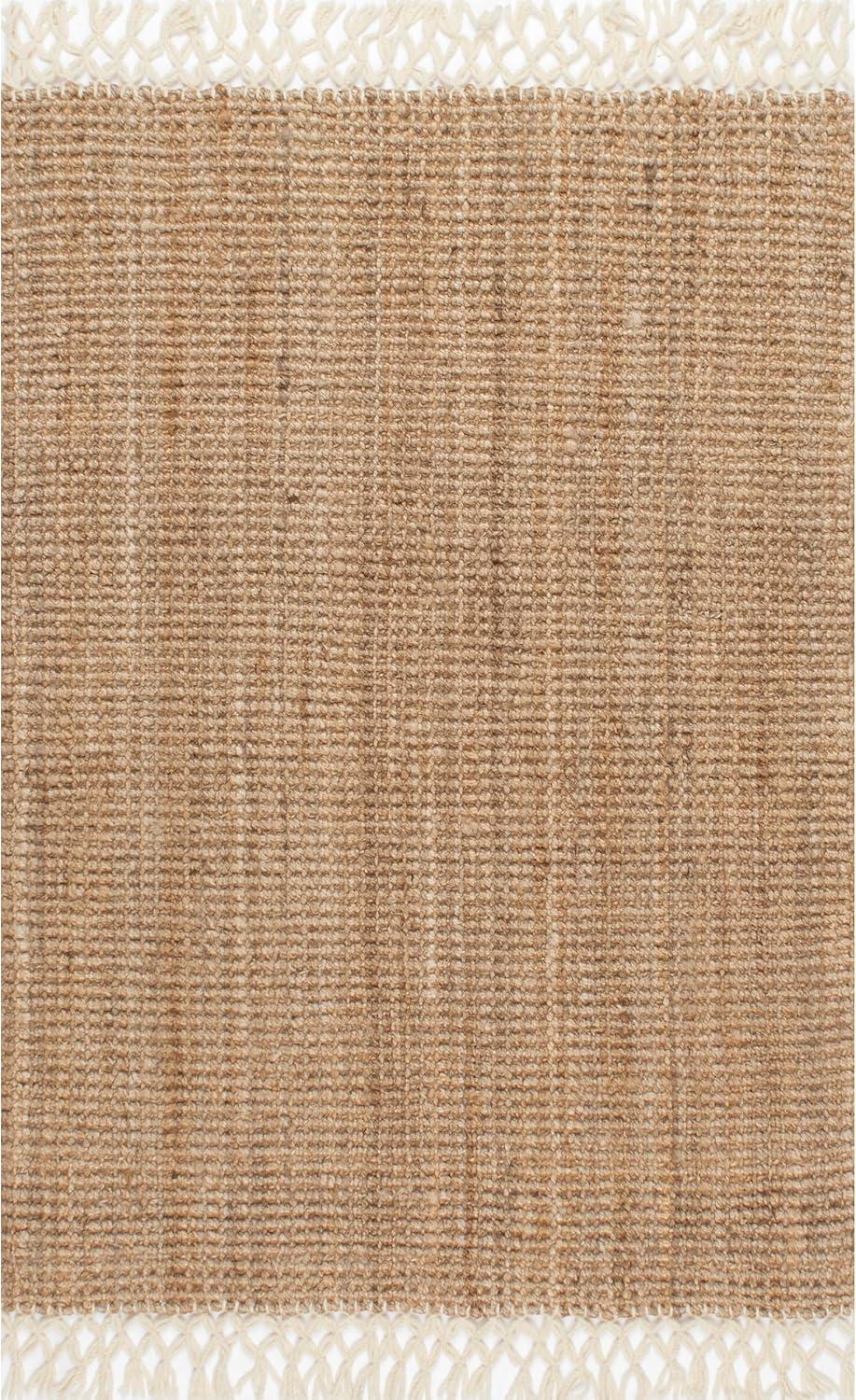 Handmade Reversible Black Wool Rectangular 4' x 6' Rug