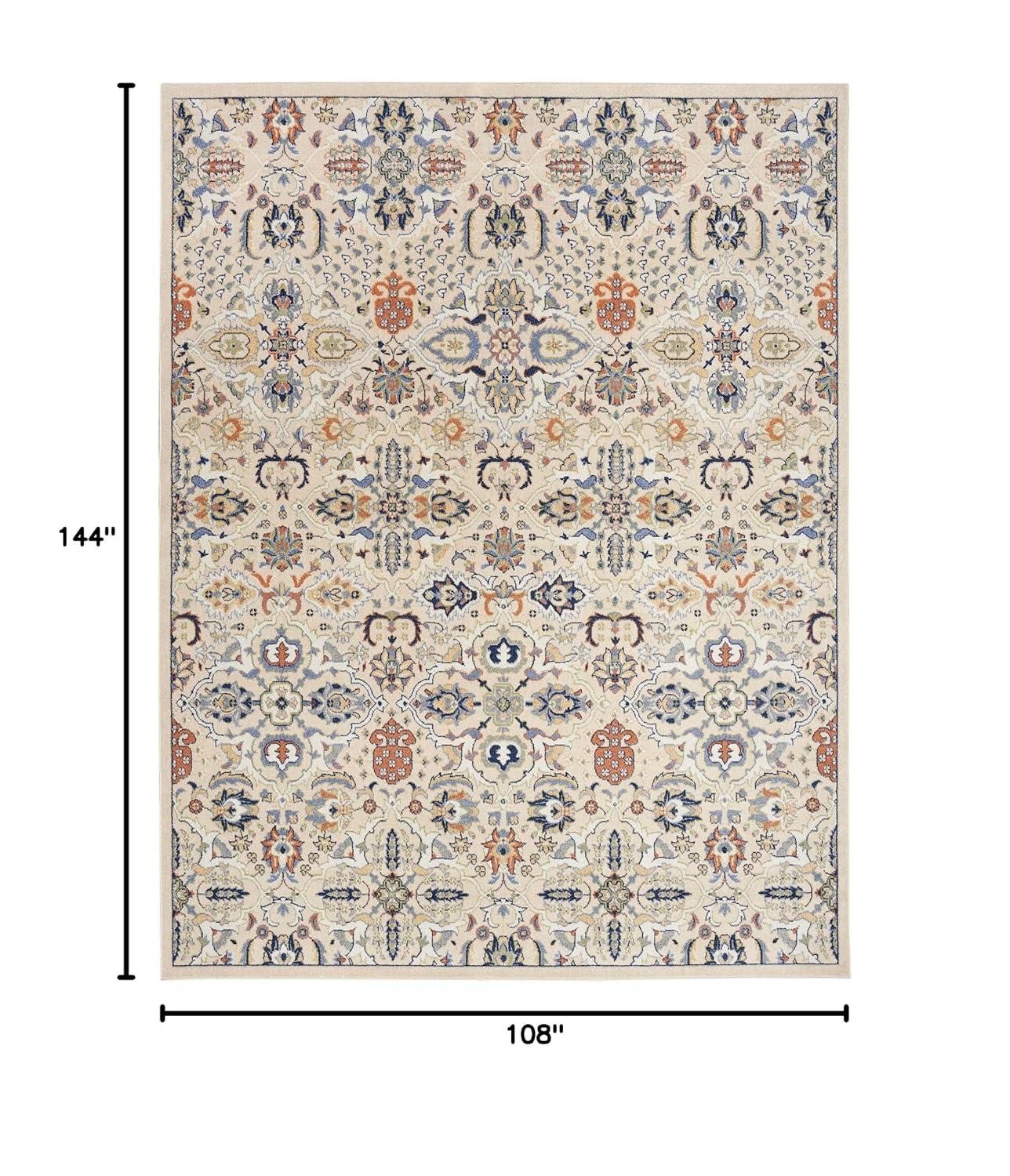 Nourison Allur Boho Indoor Area Rug Beige 9'x12'