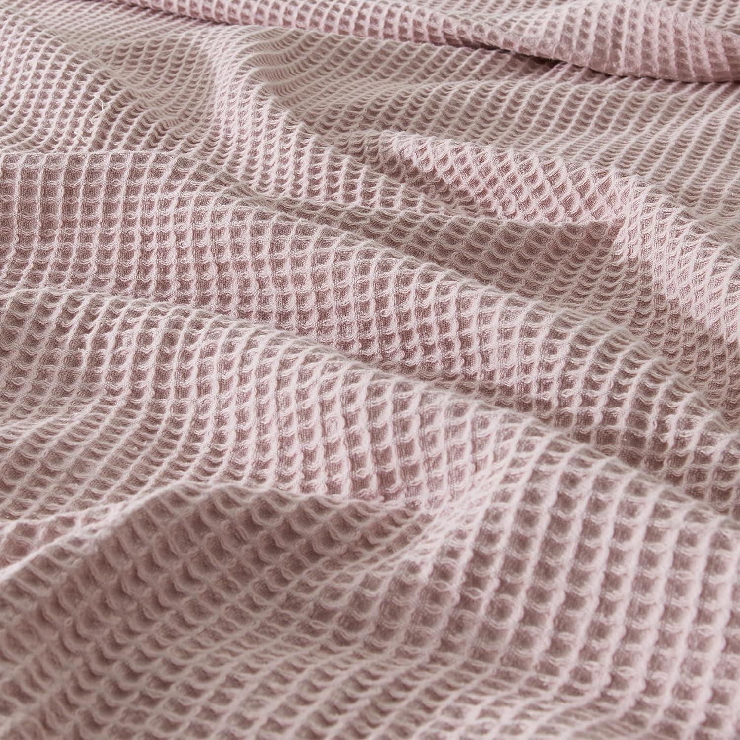 Vintage Comfort 100% Cotton Waffle Weave Thermal Bed Blanket, Twin
