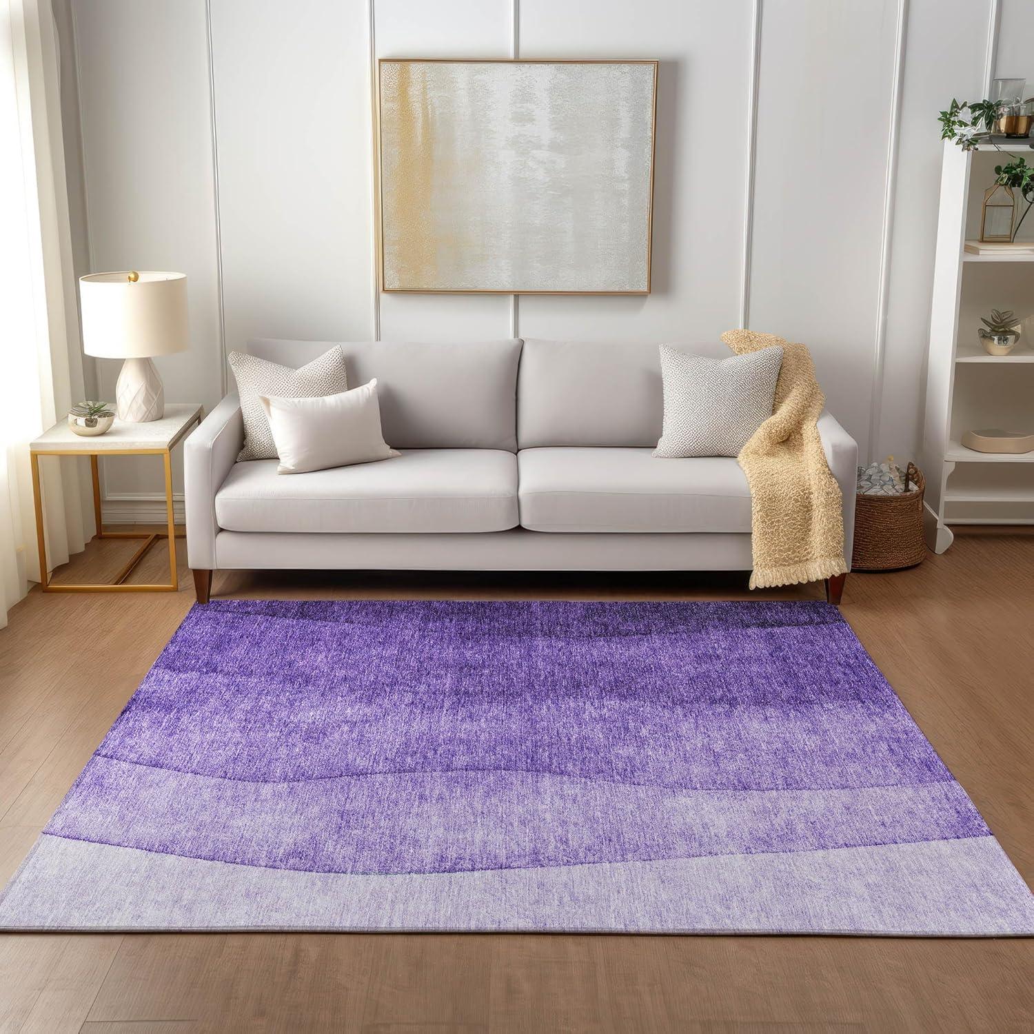 Addison Rugs Machine Washable Indoor/ Outdoor Chantille Contemporary Ombre Rug Purple - 8' x 10'