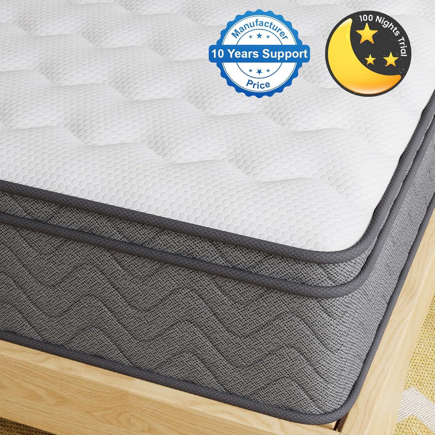 King Eurotop Black Gel Memory Foam Innerspring Mattress