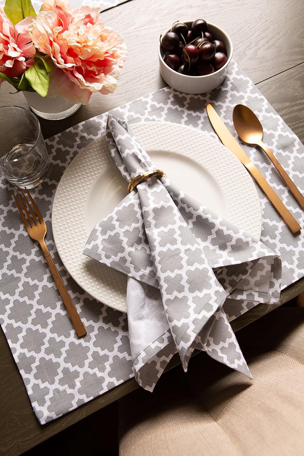 Gray Lattice Placemat (Set of 6)