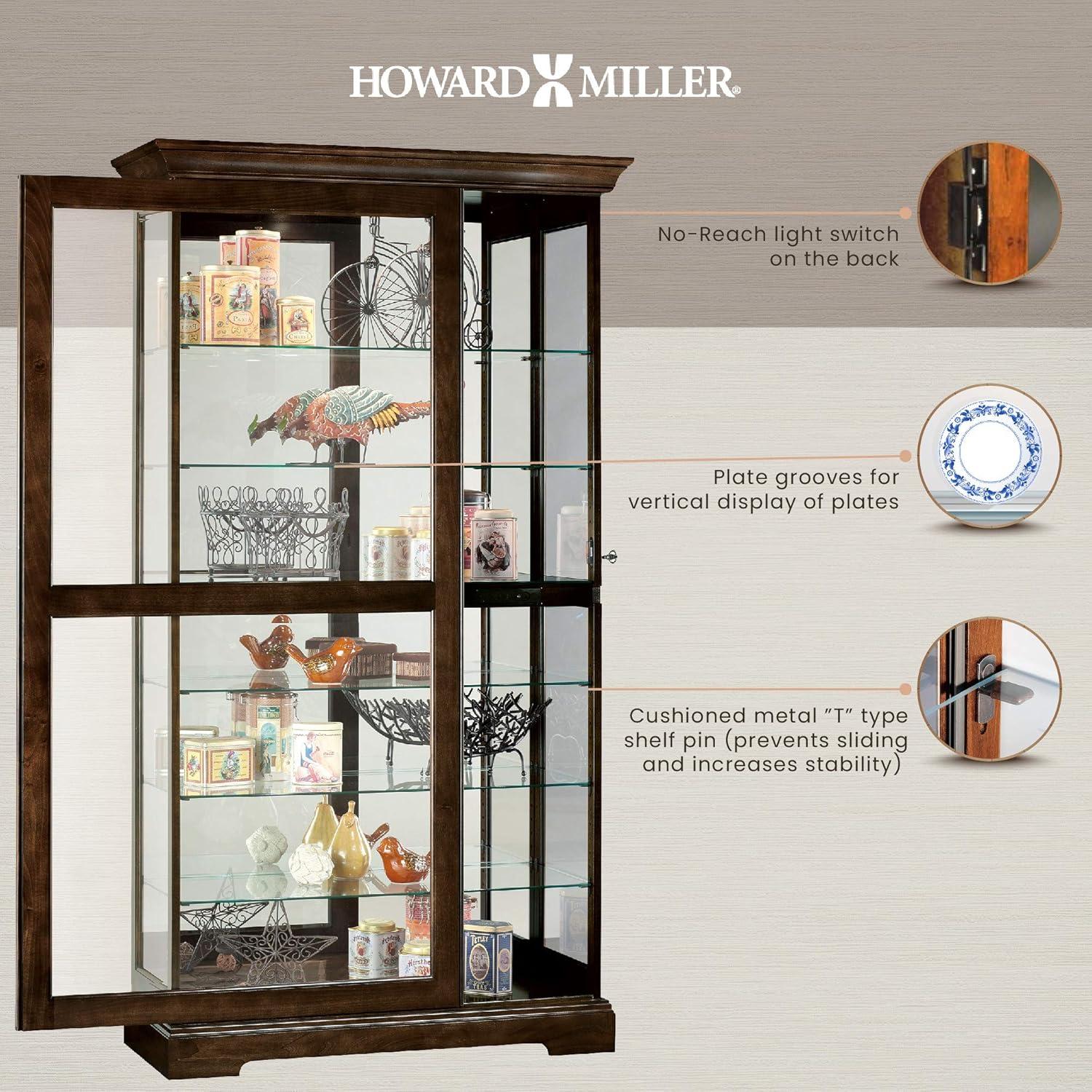 Howard Miller 680536 Tyler Iii Curio Cabinet 680536 Espresso