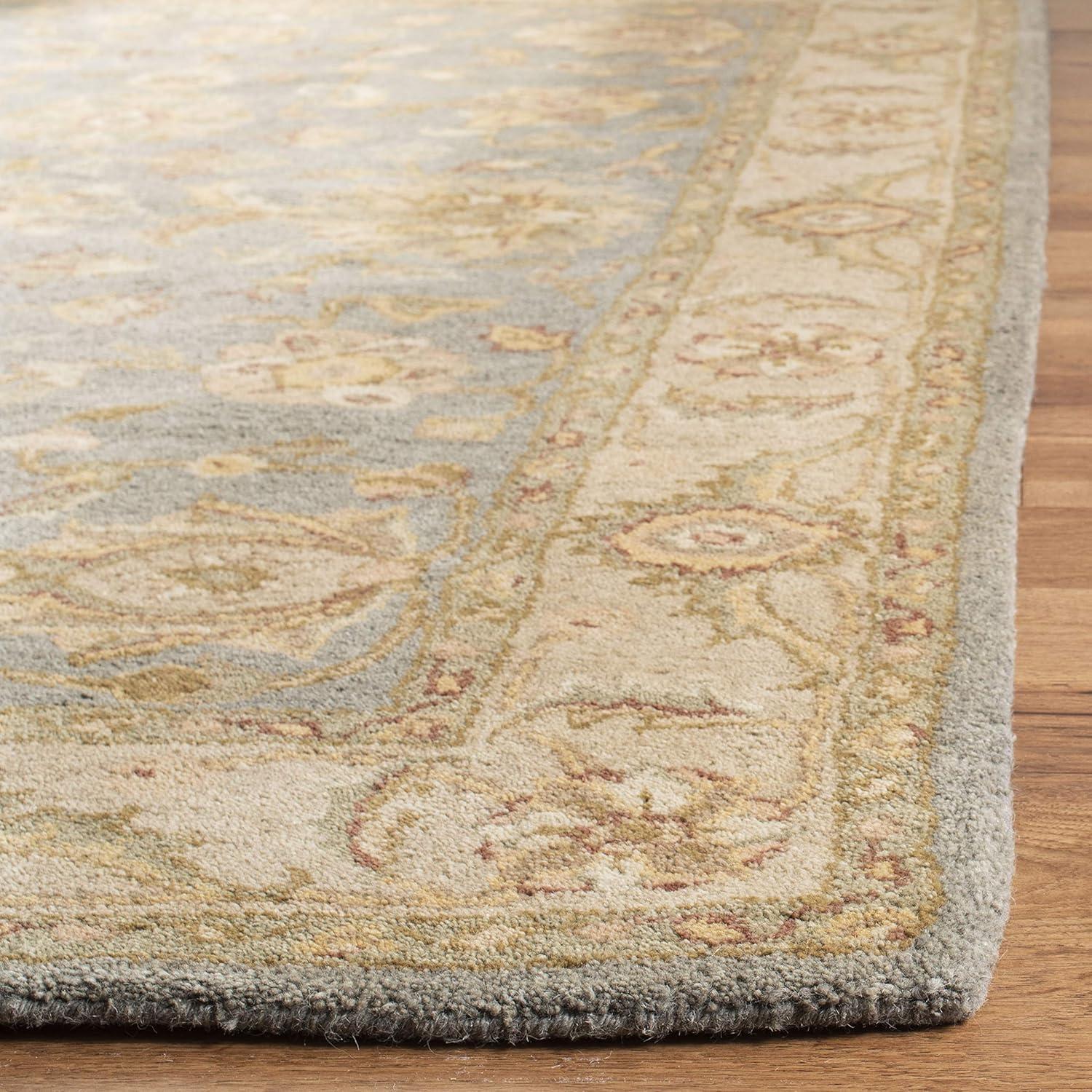 Antiquity AT312 Hand Tufted Area Rug - Blue/Beige - 8'3"x11' - Safavieh.