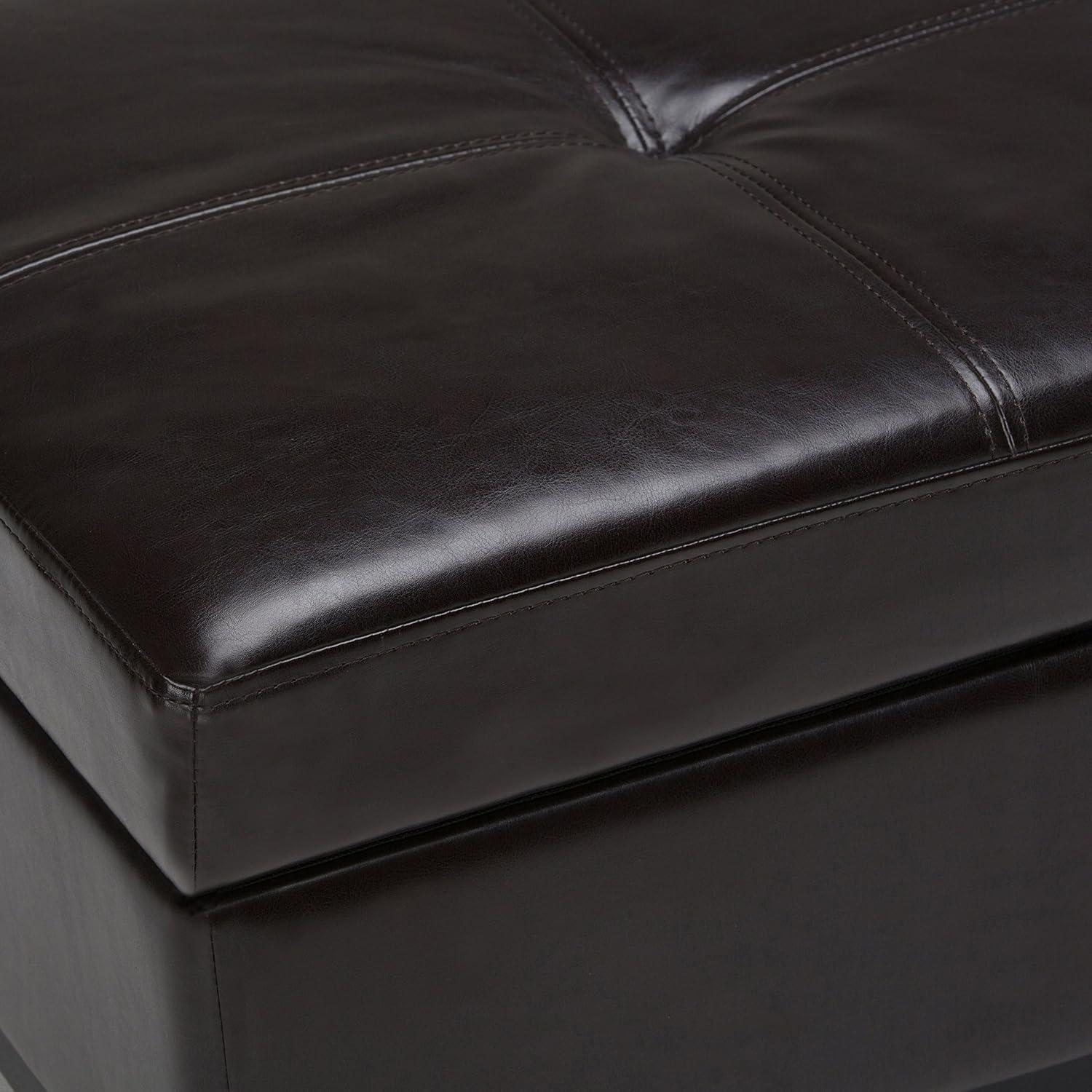 Minster Faux Leather Ottoman