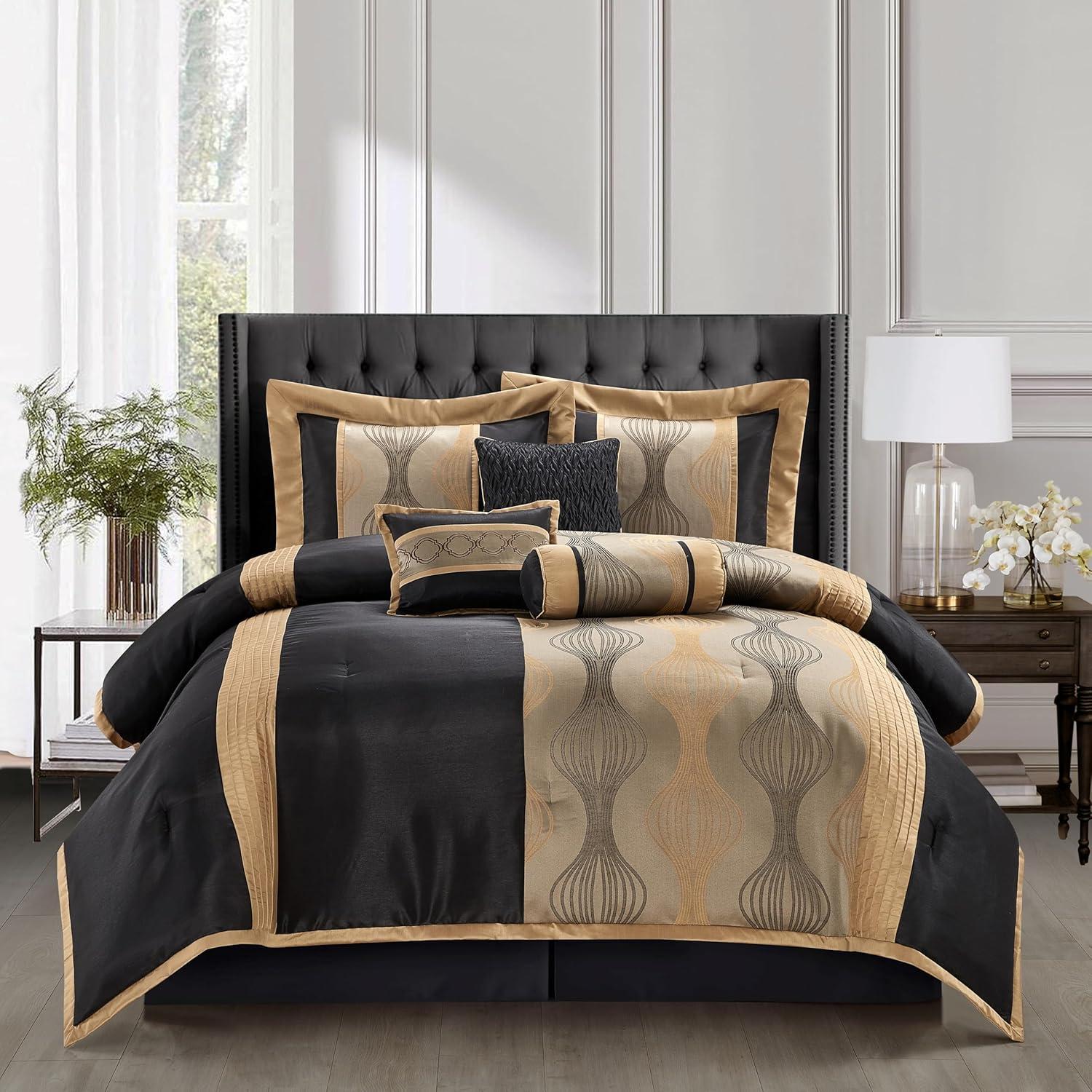 Kath 7 Piece Microfiber Modern & Contemporary Comforter Set