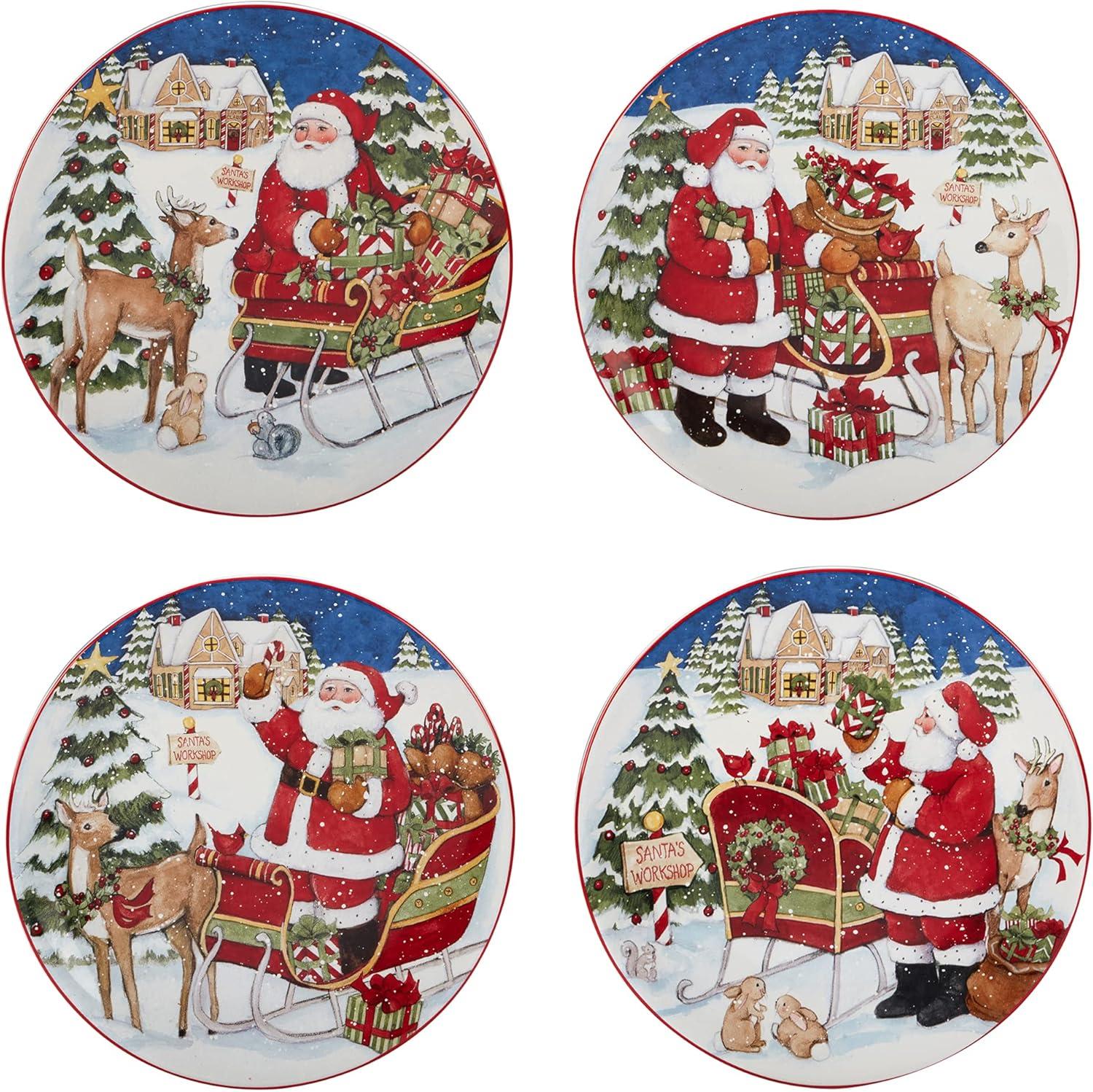 Certified International Santa's Workshop 16 Pc. Dinnerware Set, Service for 4, Multicolor