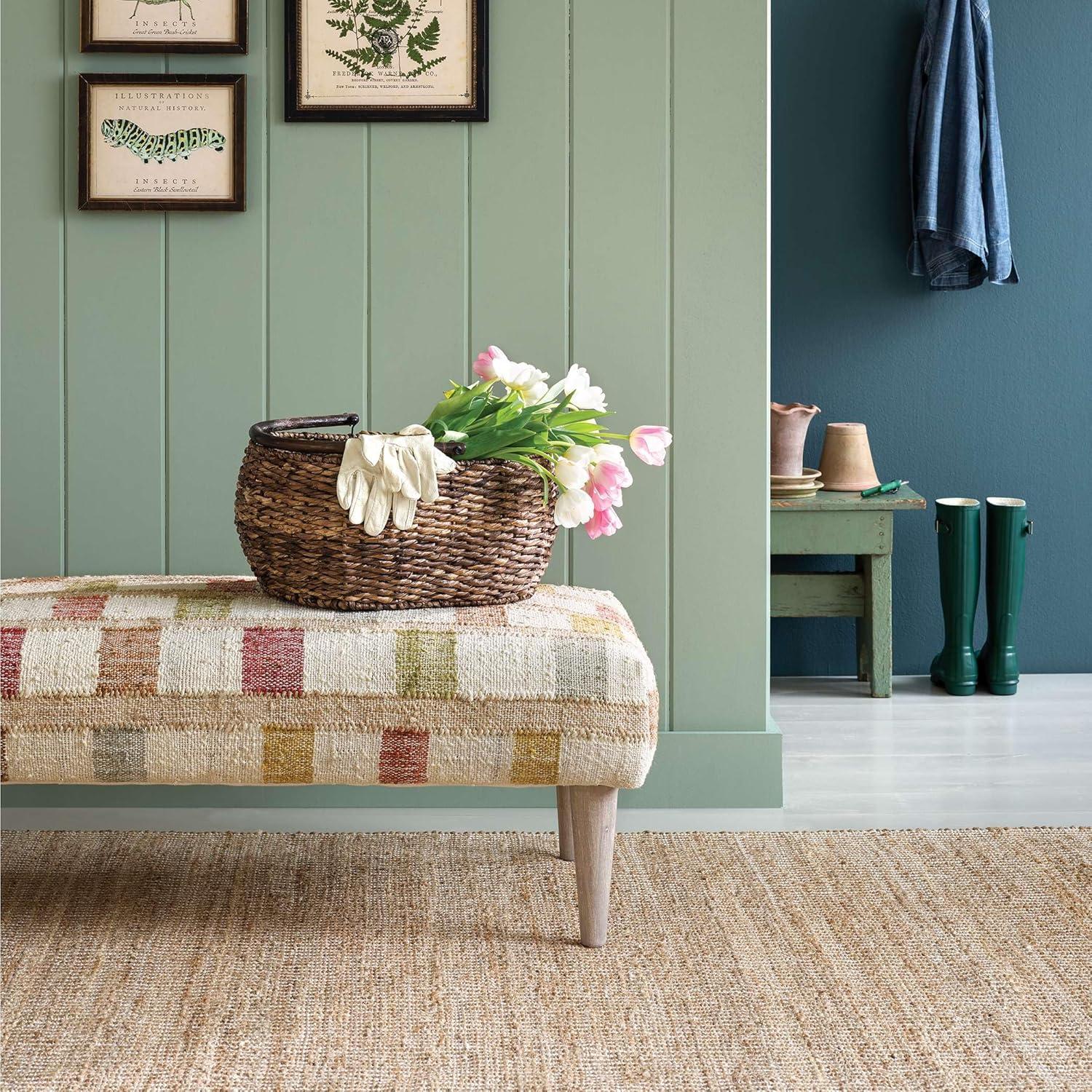 Gridwork Ivory Handwoven Jute Rug