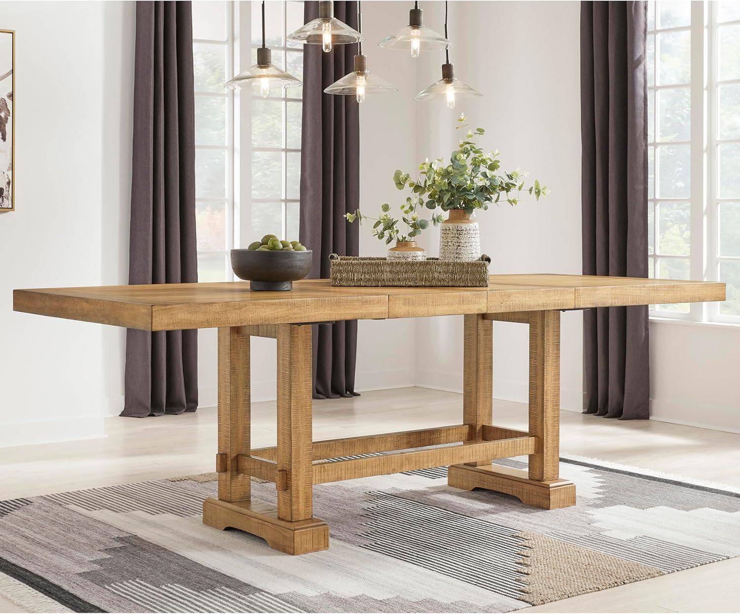 Ashley Furniture Havonplane Brown Counter Height Dining Extension Table
