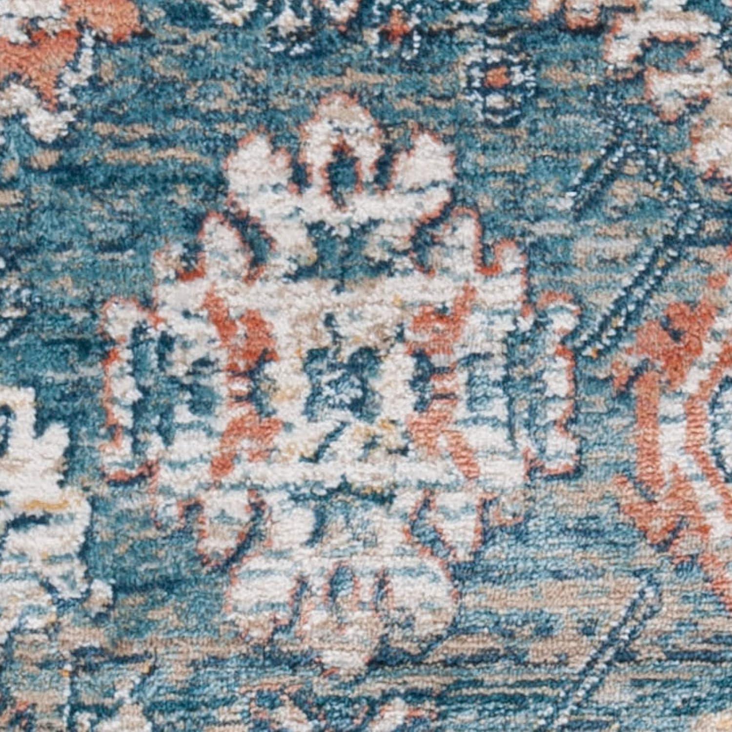 Victoria VIC905 Power Loomed Indoor Area Rug - Blue/Ivory - 5'x8' - Safavieh