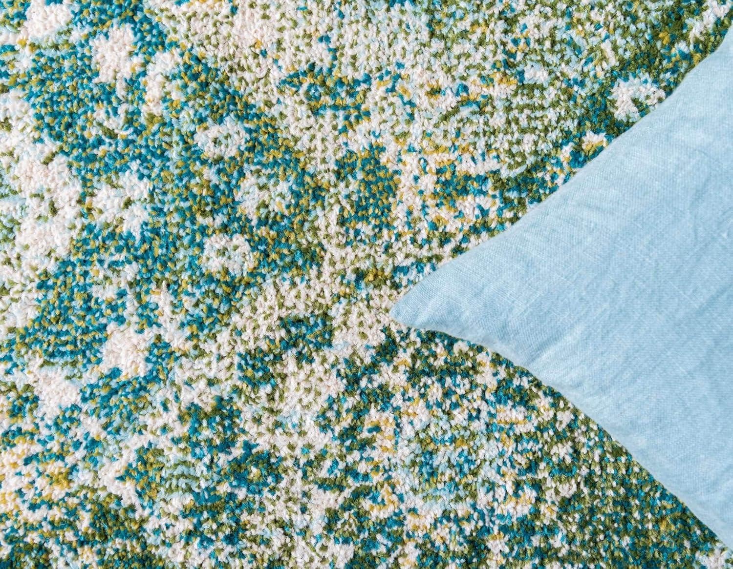 Unique Loom Penrose Collection Area Rug - Blake (2'  x 6' 1" Runner Green/Beige)