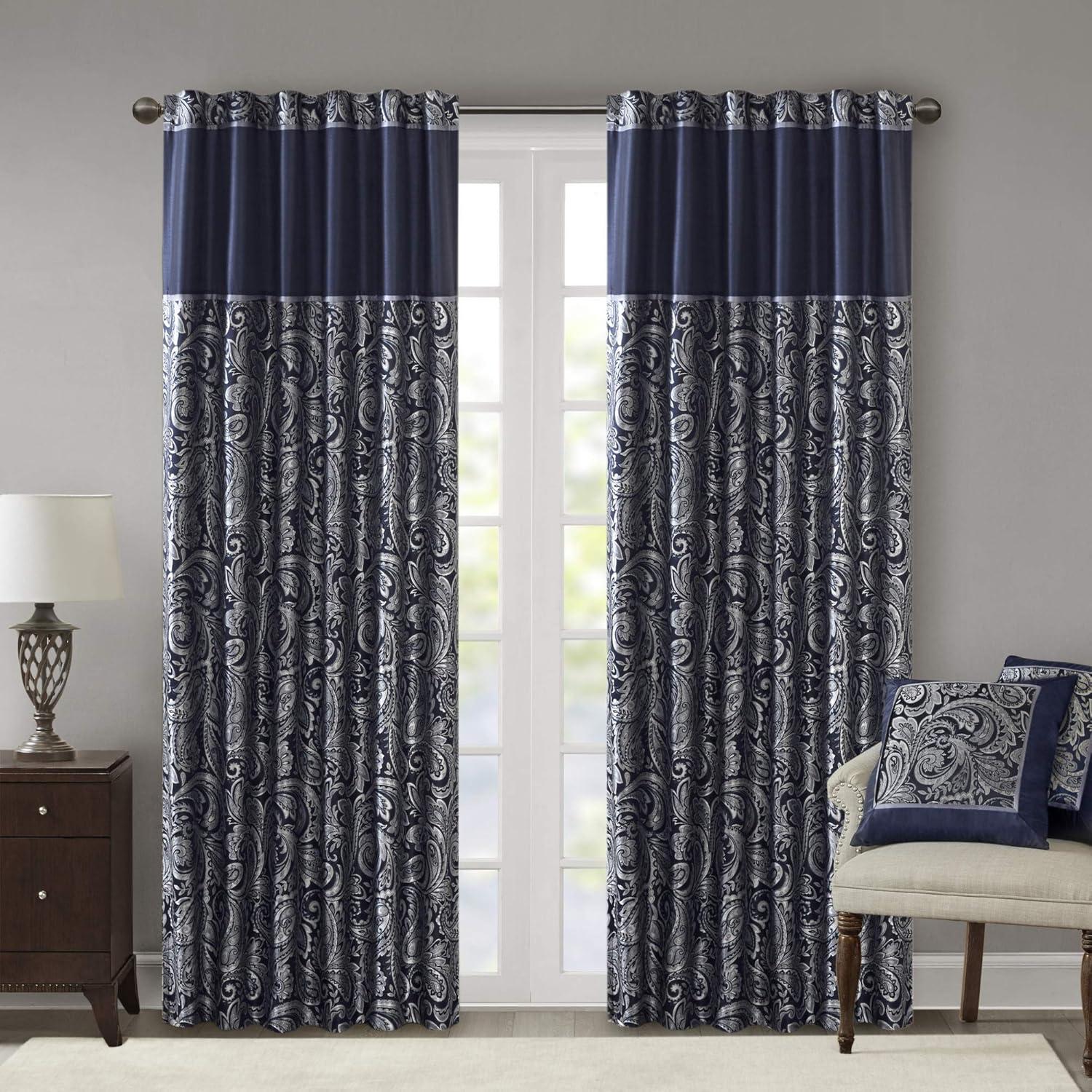 Aubrey Jacquard Curtain Panel Pair (Set of 2)