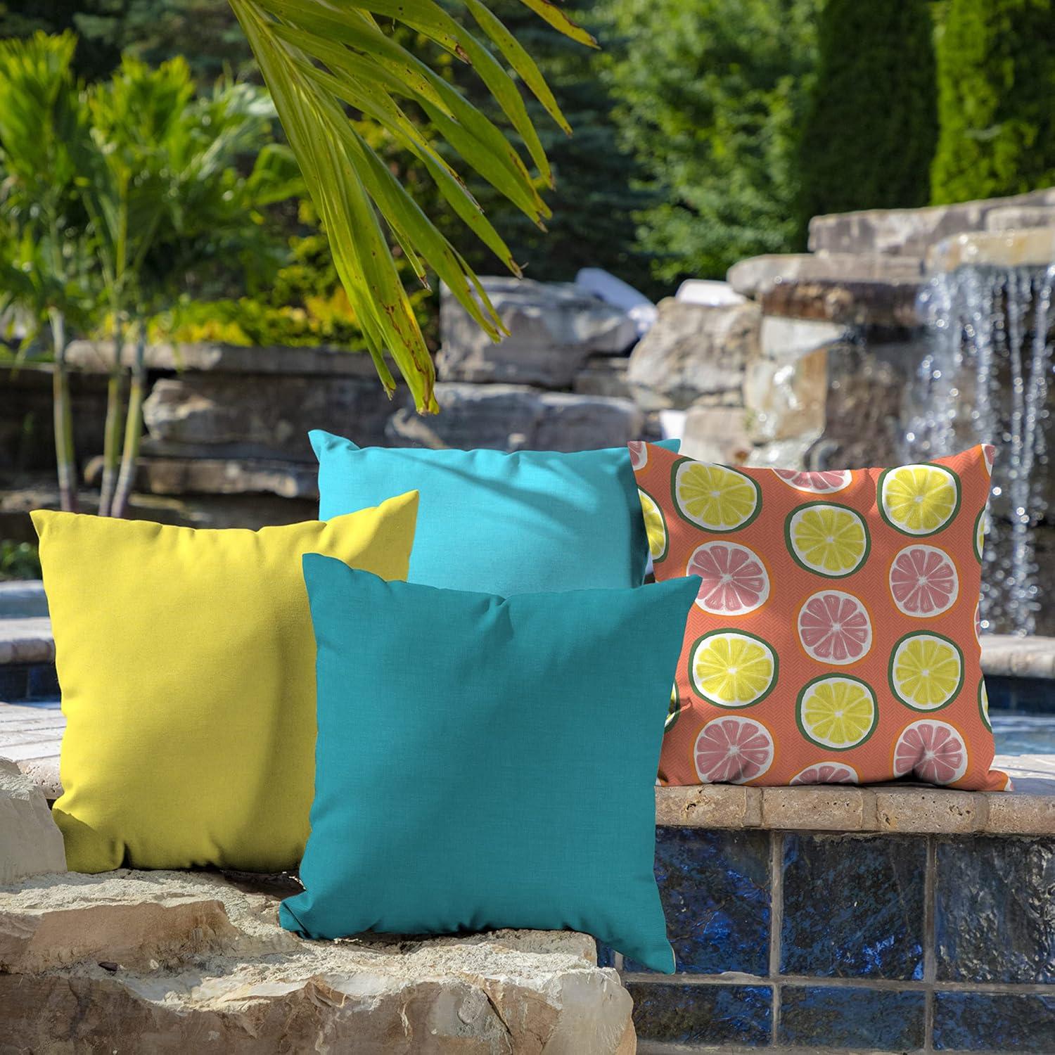 Lake Blue Leala Weather-Resistant 16'' Square Outdoor Pillow