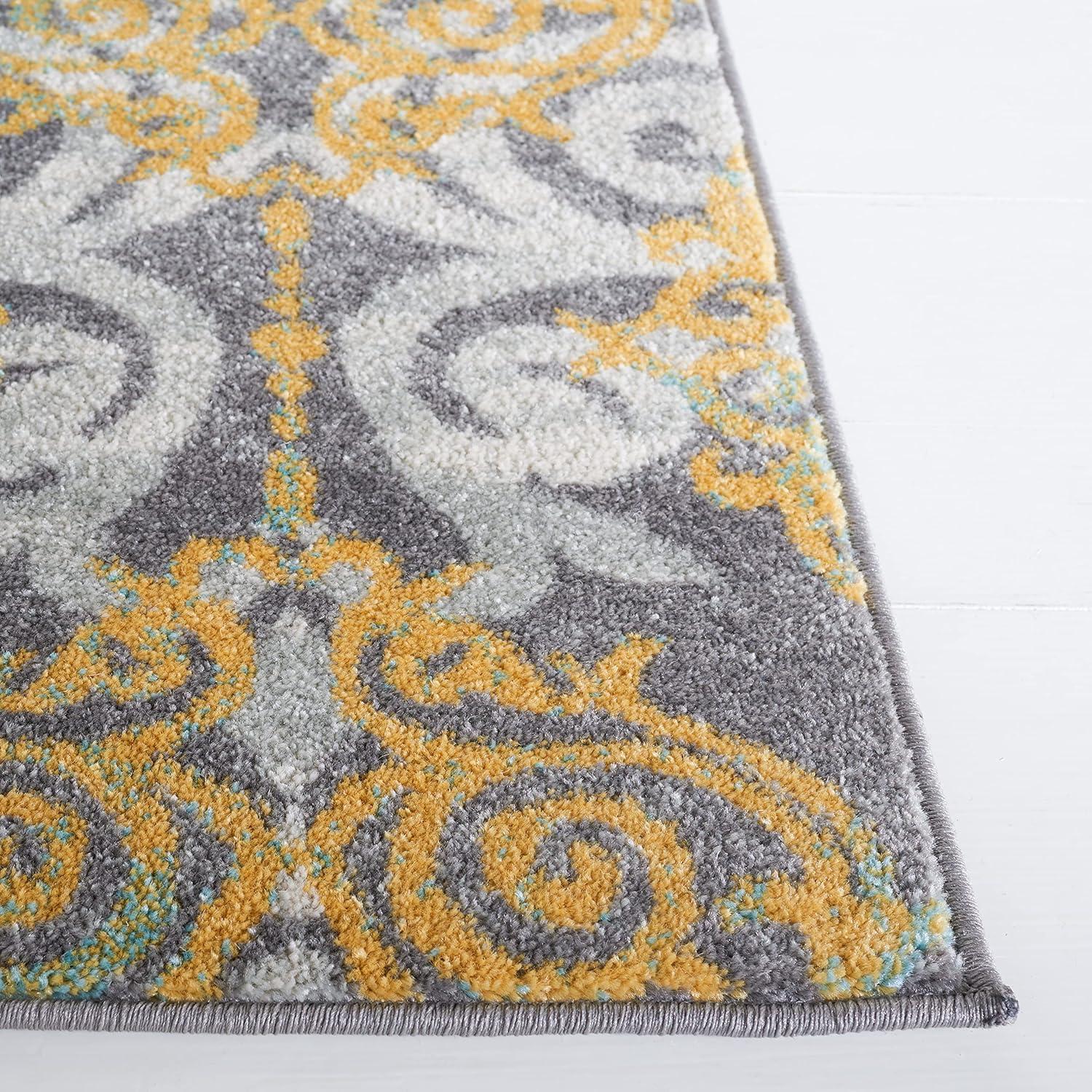 Evoke EVK230 Power Loomed Indoor Area Rug - Grey/Ivory - 5'3"x7'6" - Safavieh