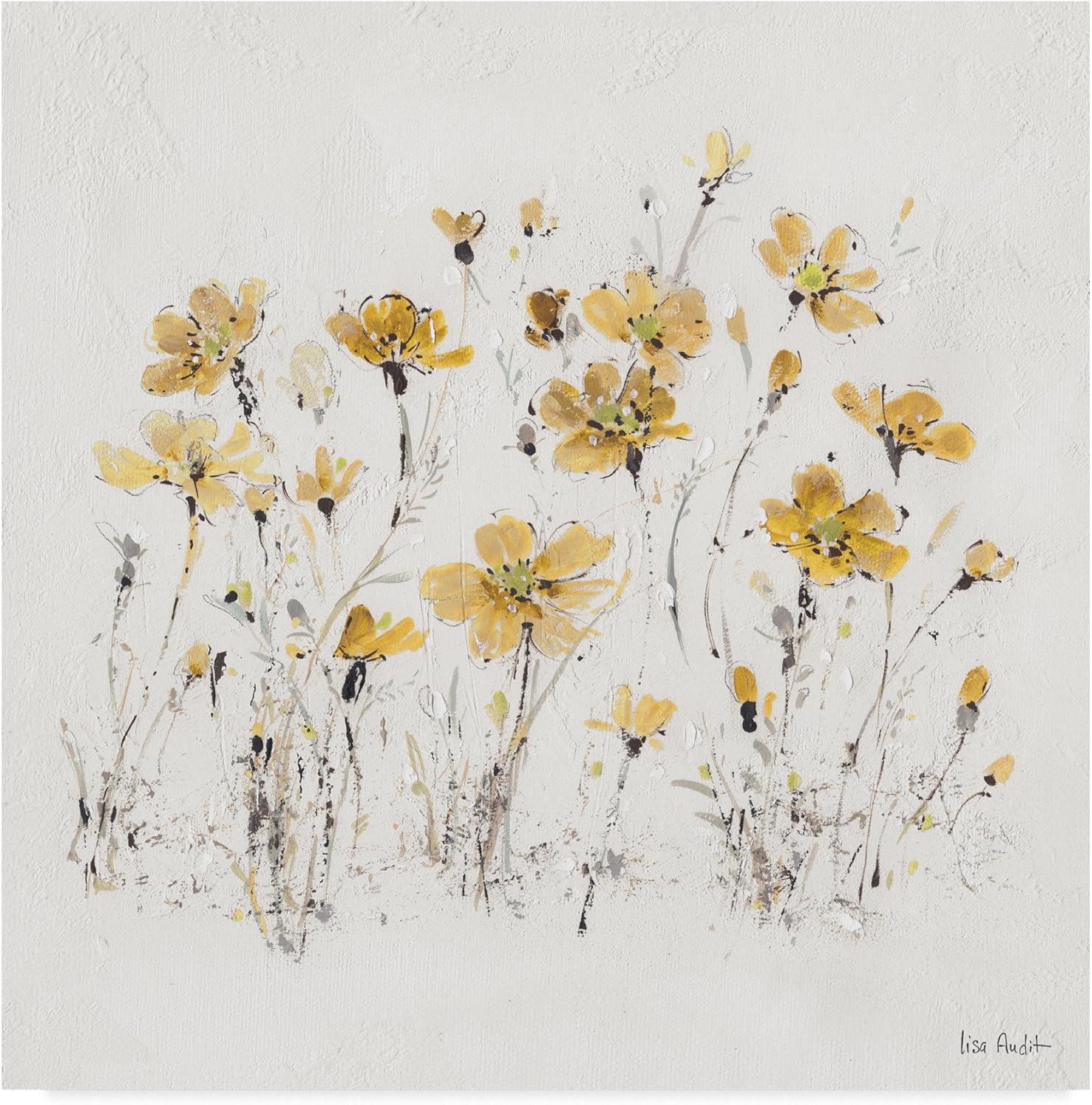 Trademark Fine Art 'Wildflowers III Yellow' Canvas Art by Lisa Audit