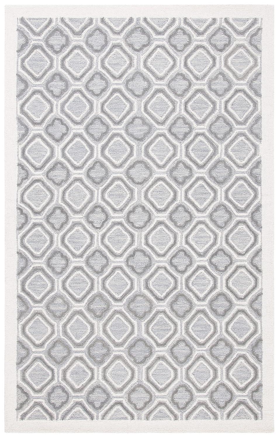 Metro MET701 Hand Tufted Area Rug - Ivory/Grey - 8'x10' - Safavieh.
