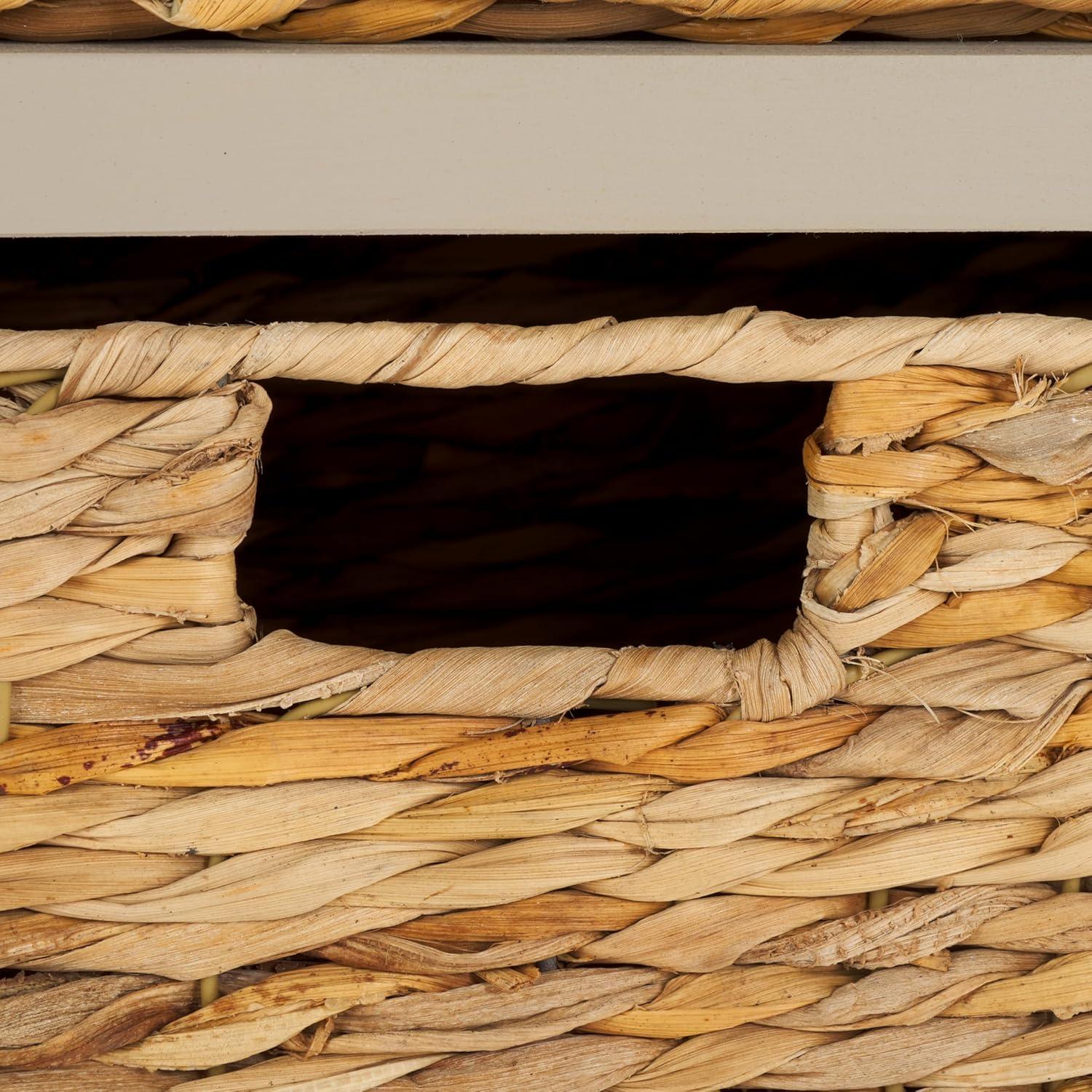 Herman Storage Unit with Wicker Baskets - Vintage Grey - Safavieh.