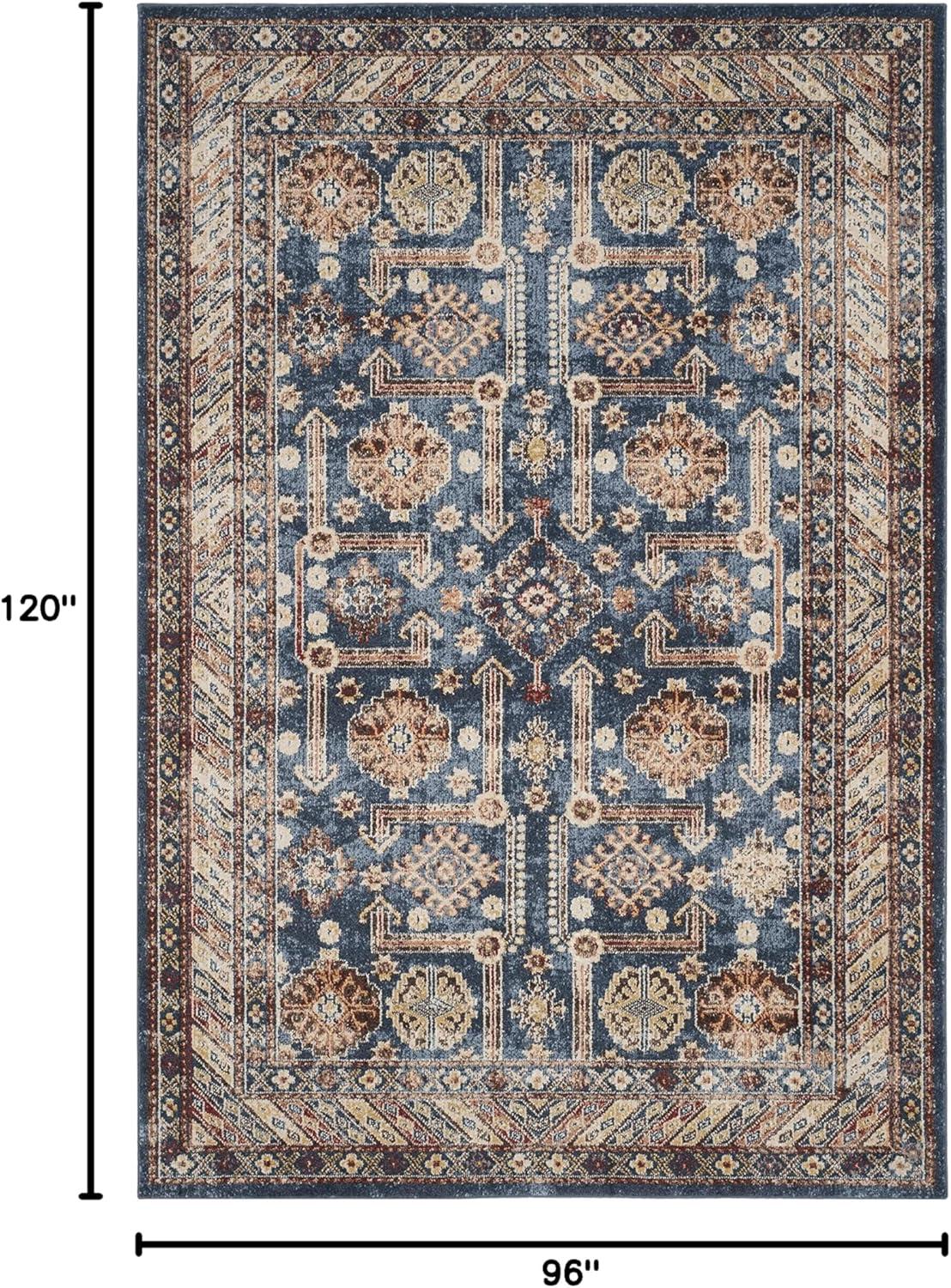 Bijar BIJ653 Power Loomed Indoor Area Rug - Royal/Ivory - 8'x10' - Safavieh