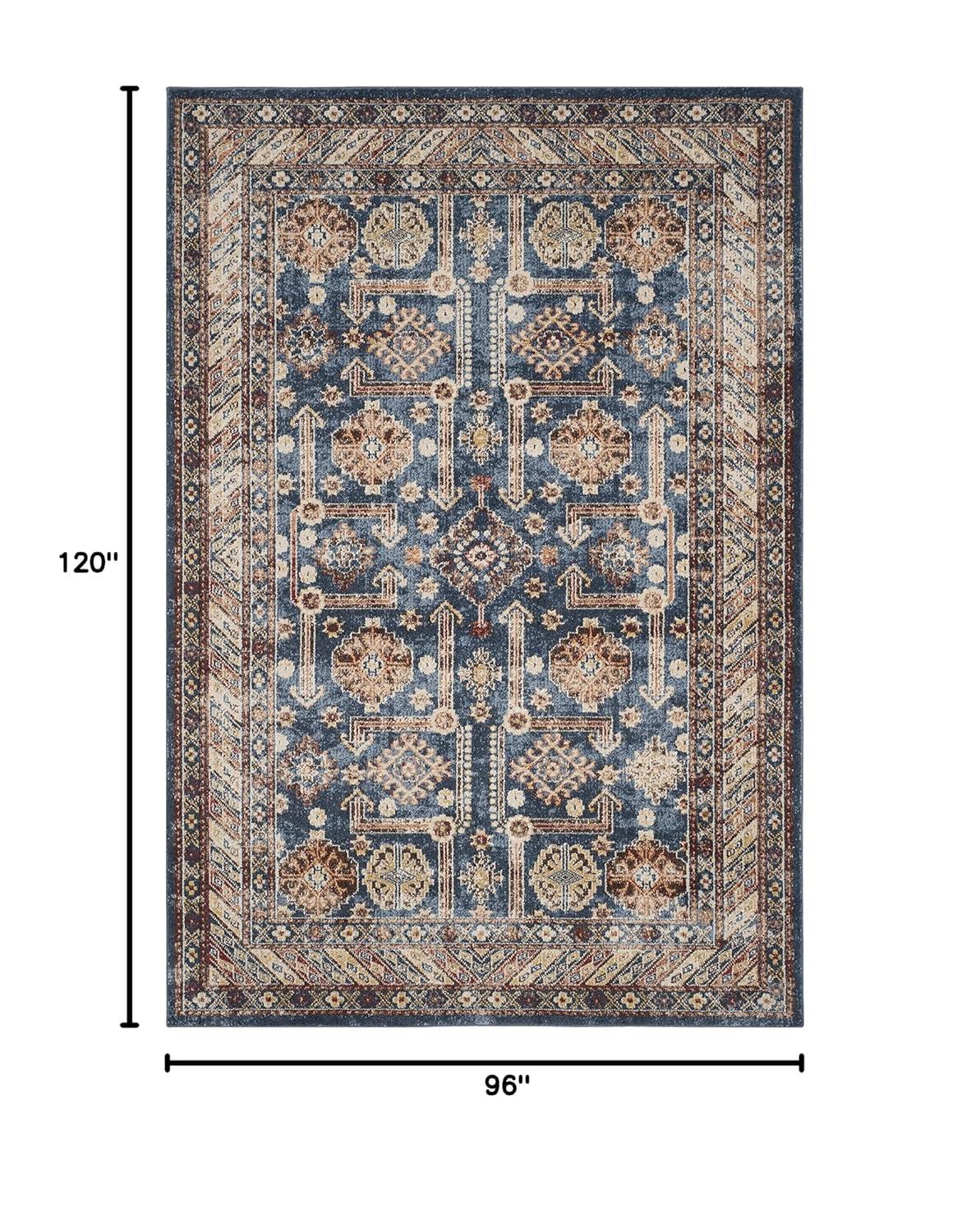 Bijar BIJ653 Power Loomed Indoor Area Rug - Royal/Ivory - 8'x10' - Safavieh