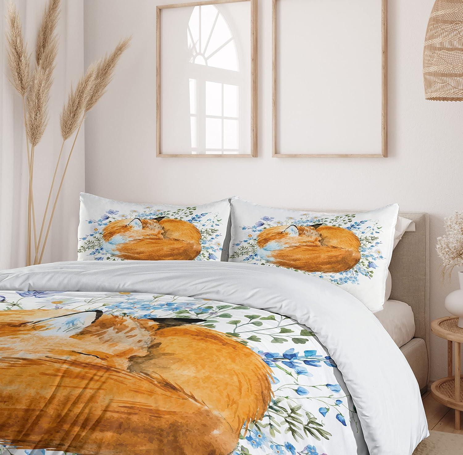 Ambesonne Fox Modern & Contemporary Duvet Cover Set