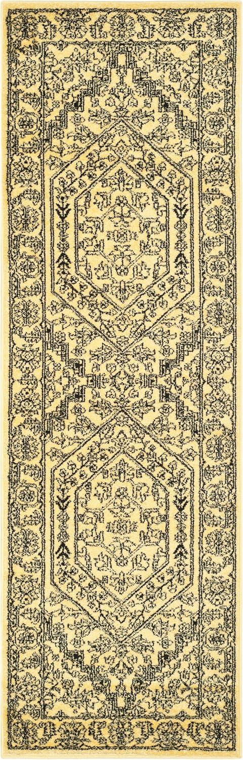 Adirondack ADR108 Power Loomed Runner Rug - Gold/Black - 2'6"x12' - Safavieh.